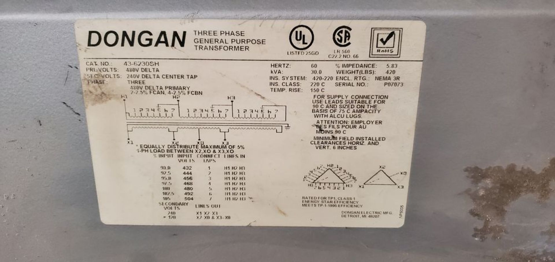 Located in Canon City, CO -- Transformer, loading fee $50 ***Note from Auctioneer: Loading Fees as - Image 4 of 6