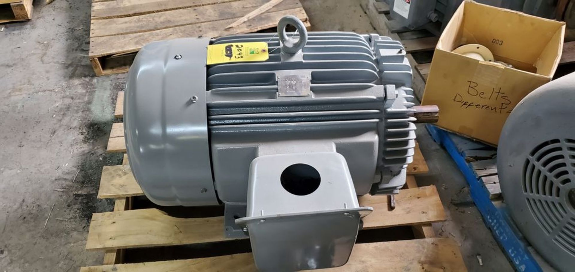 Located in Canon City, CO -- Teco westinghouse 100hp motor 230/460V 3560rpm 405TS loading fee $
