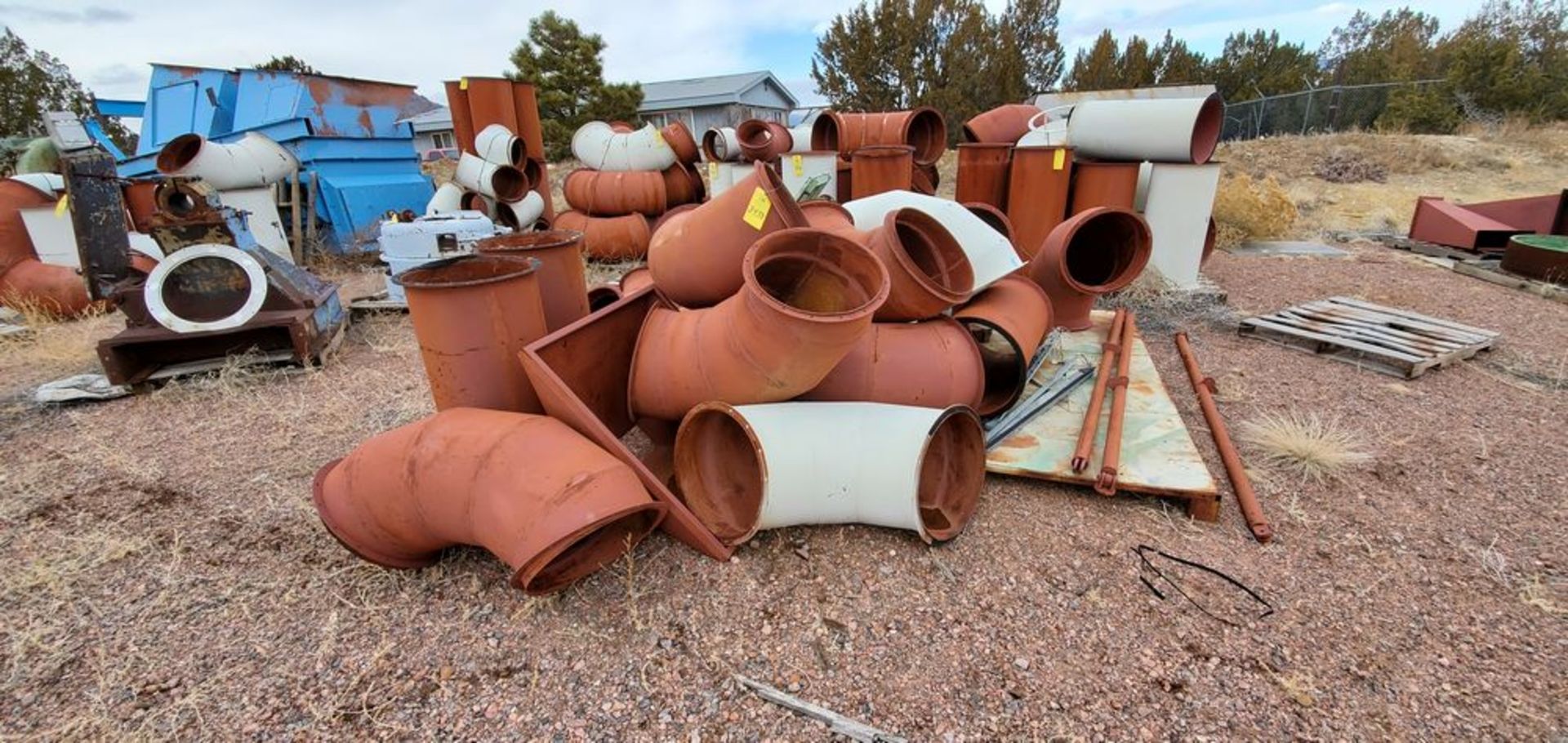 Located in Canon City, CO -- LOT: Misc ductwork and tubing/elbows, loading fee $50 ***Note from