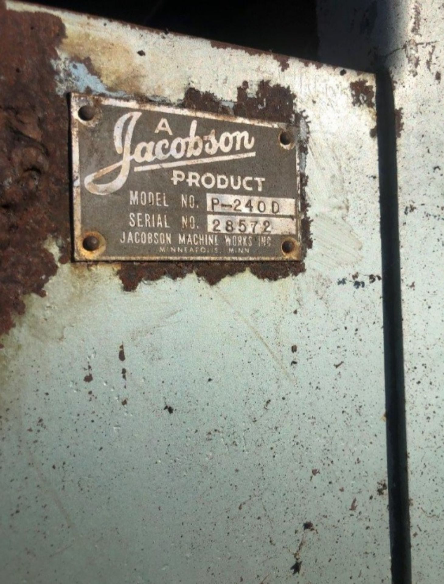 Located: Vancouver, Canada --Jacobson P-240D Pulverator Hammermill, Serial Number 28572, Make - Image 4 of 5