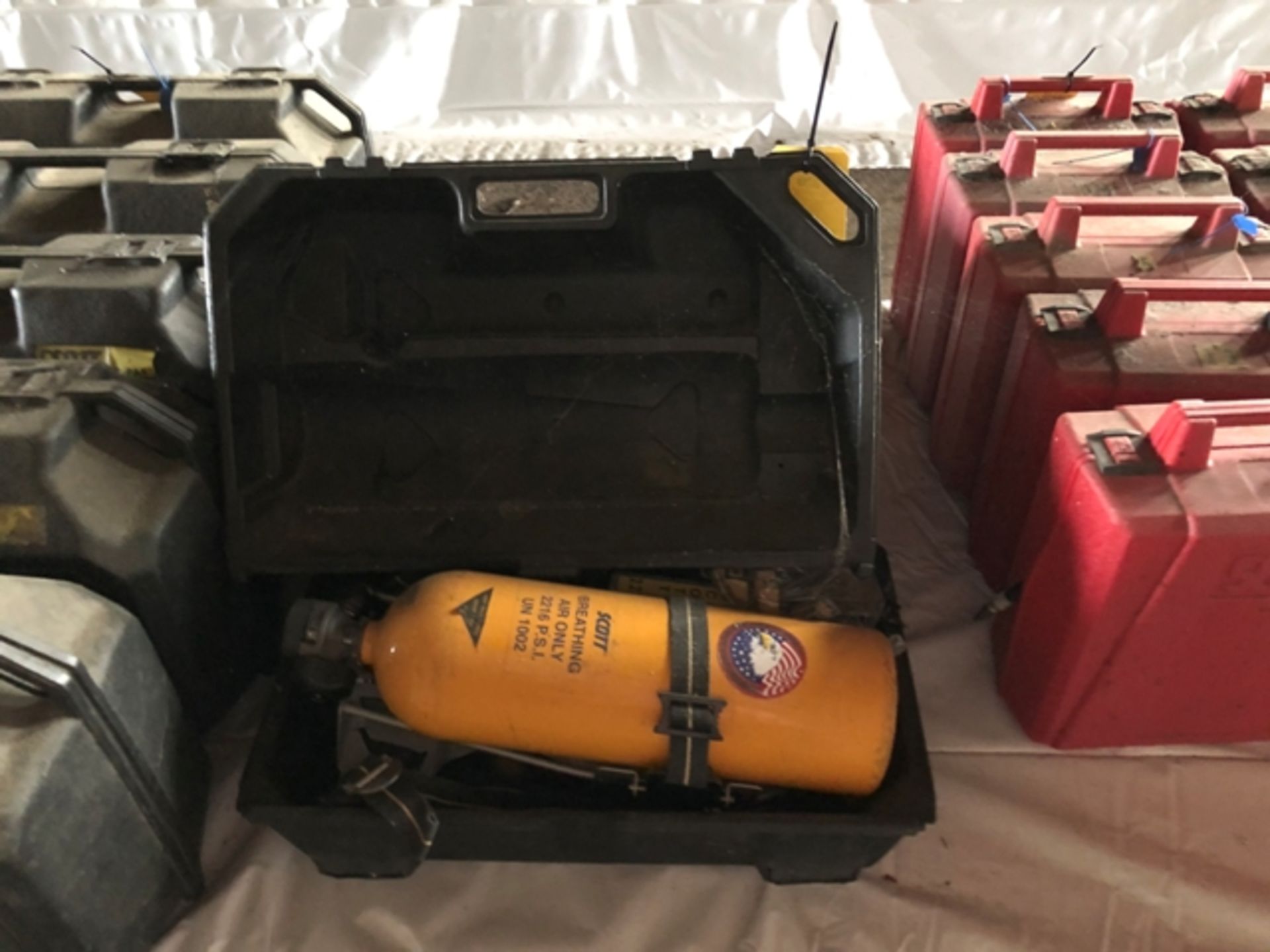 Scott Air-Pak 2216 PSI Oxygen Tank & Protective Face Mask, Qty. 2 - Image 2 of 2