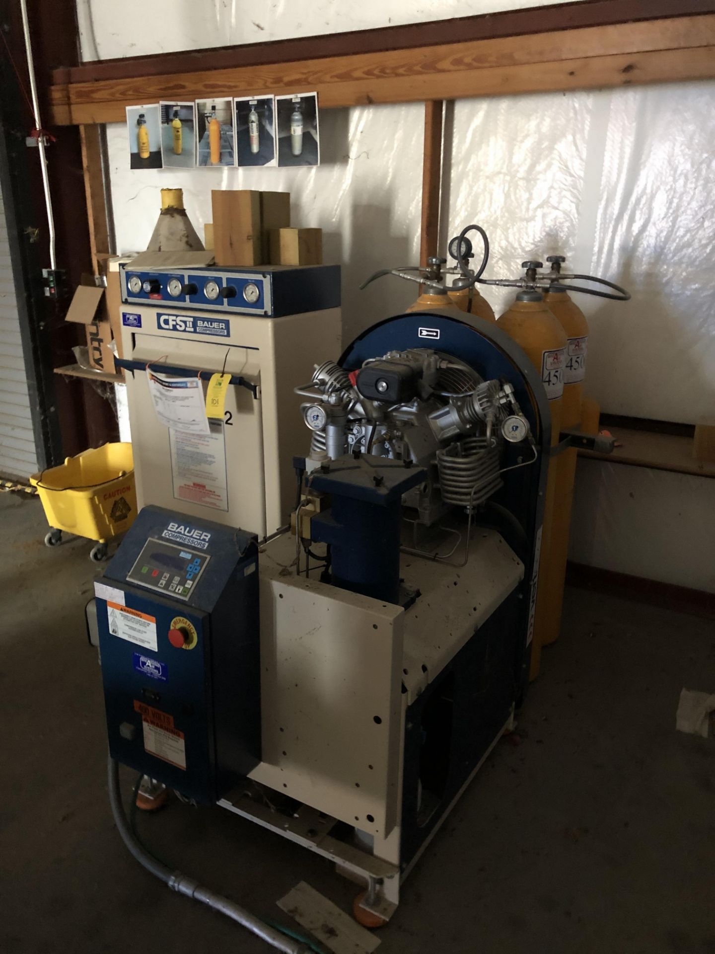 CFSI Bauer Compressor Tank Filler, Model #VA-8U34606-P31, S/N #130717, DOM 2012. LOADING FEE - Cal