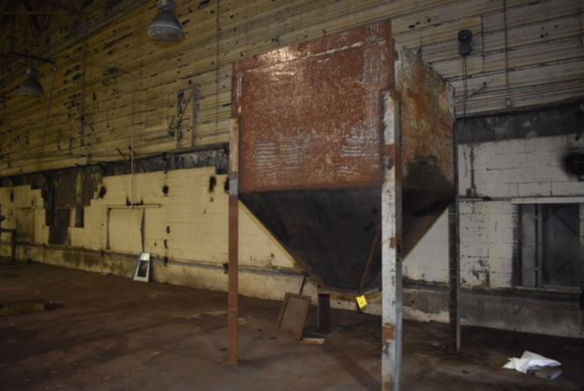 Steel Hopper, Approx. 72" x 72" x 96" Deep. LOADING FEE: $300