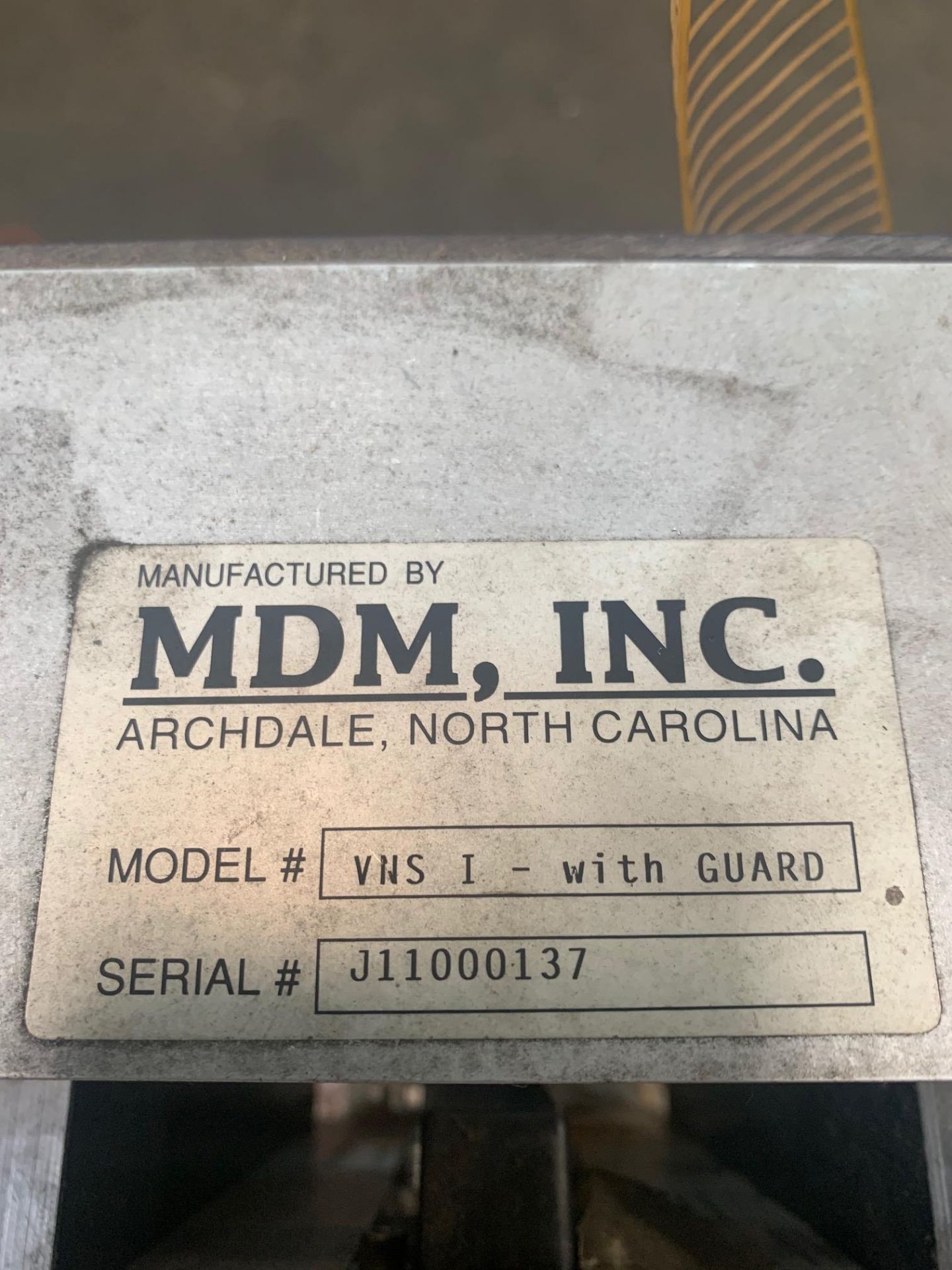 MDM in Tag Attaching Machine Model VNS with Guard. Serial J 11000137, Rigging Fee: $25 - Image 4 of 6