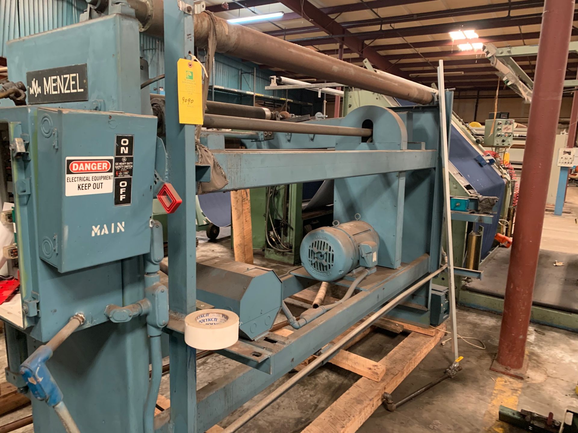 Menzel Winder, Type 80SBF, Serial# 01059, 5 HP, 200V, Working Width 80", Rigging Fee $150