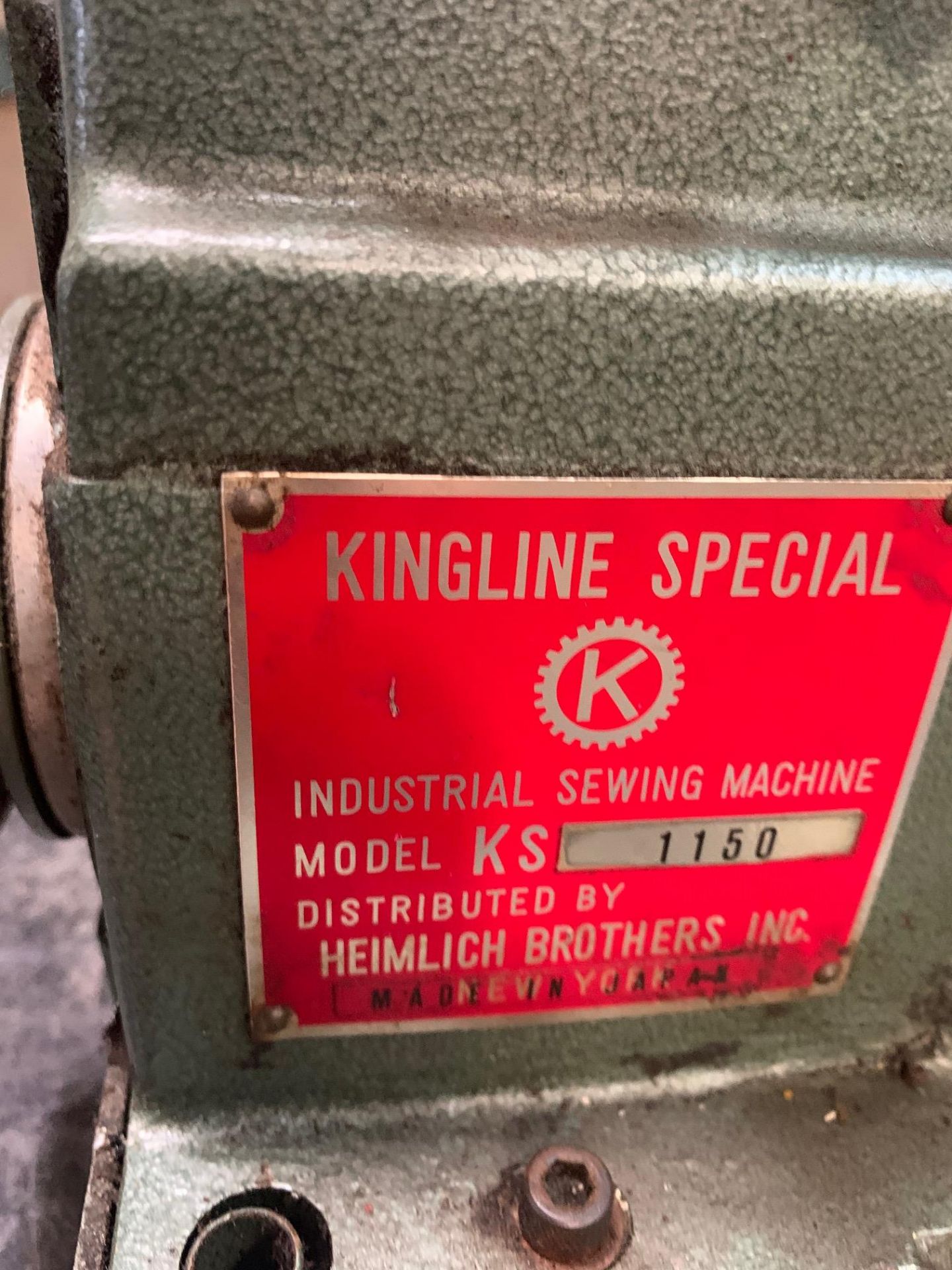 Kingline Special Model KA 1150 Chain Stitch Industrial Sewing Machine, Rigging Fee: $25 - Image 5 of 7