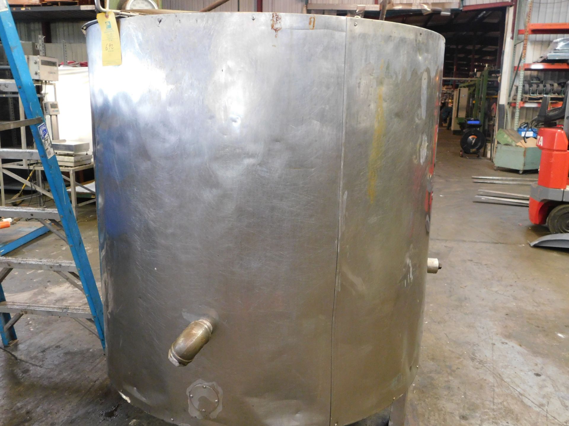 Stainless Steel Tank, 51.75 inches Diameter, 52.5 inches Height, Heated Coil, Discharge (Side and - Image 3 of 3
