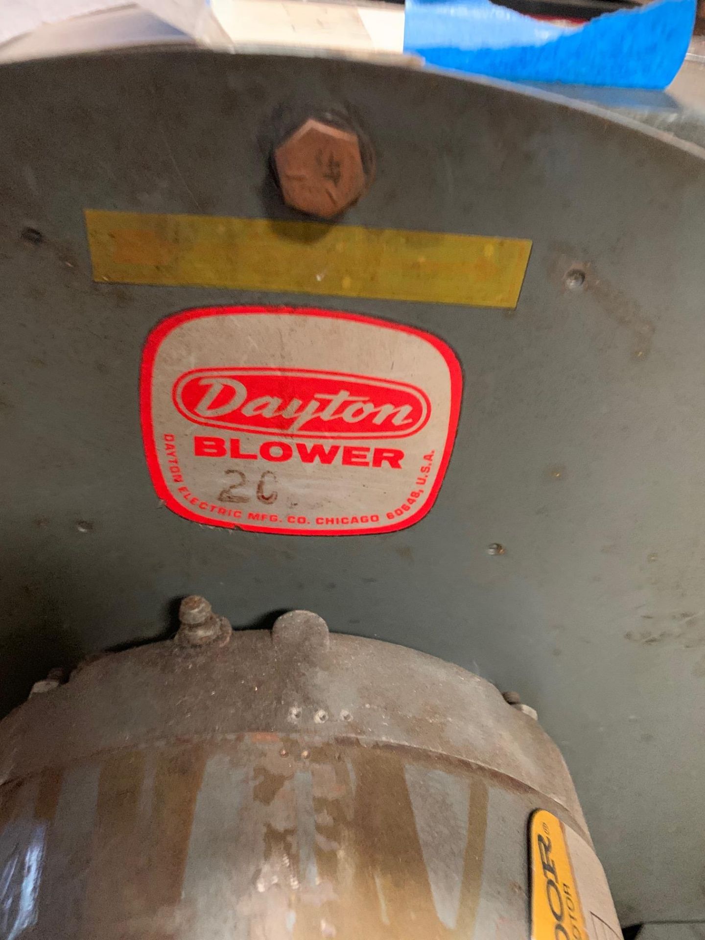 Dayton Blower Model 2C. 2 Hp. 575 Volts AC, Rigging Fee: $20 - Image 3 of 5