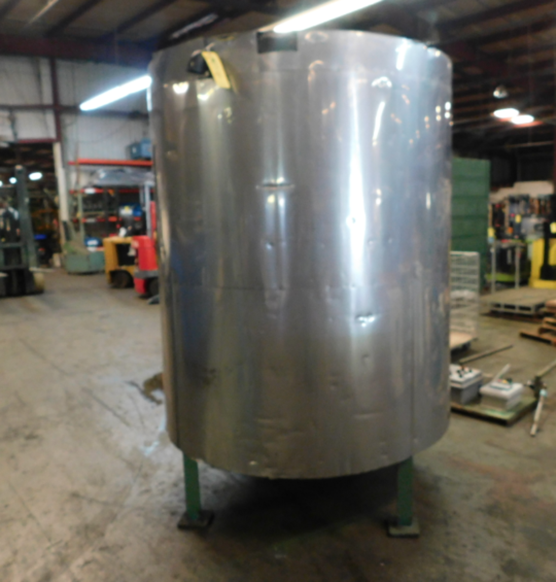 Stainless Steel Tank, 63.75 inches Diameter, 75.5 inches Height, Discharge Bottom, Rigging Fee $50