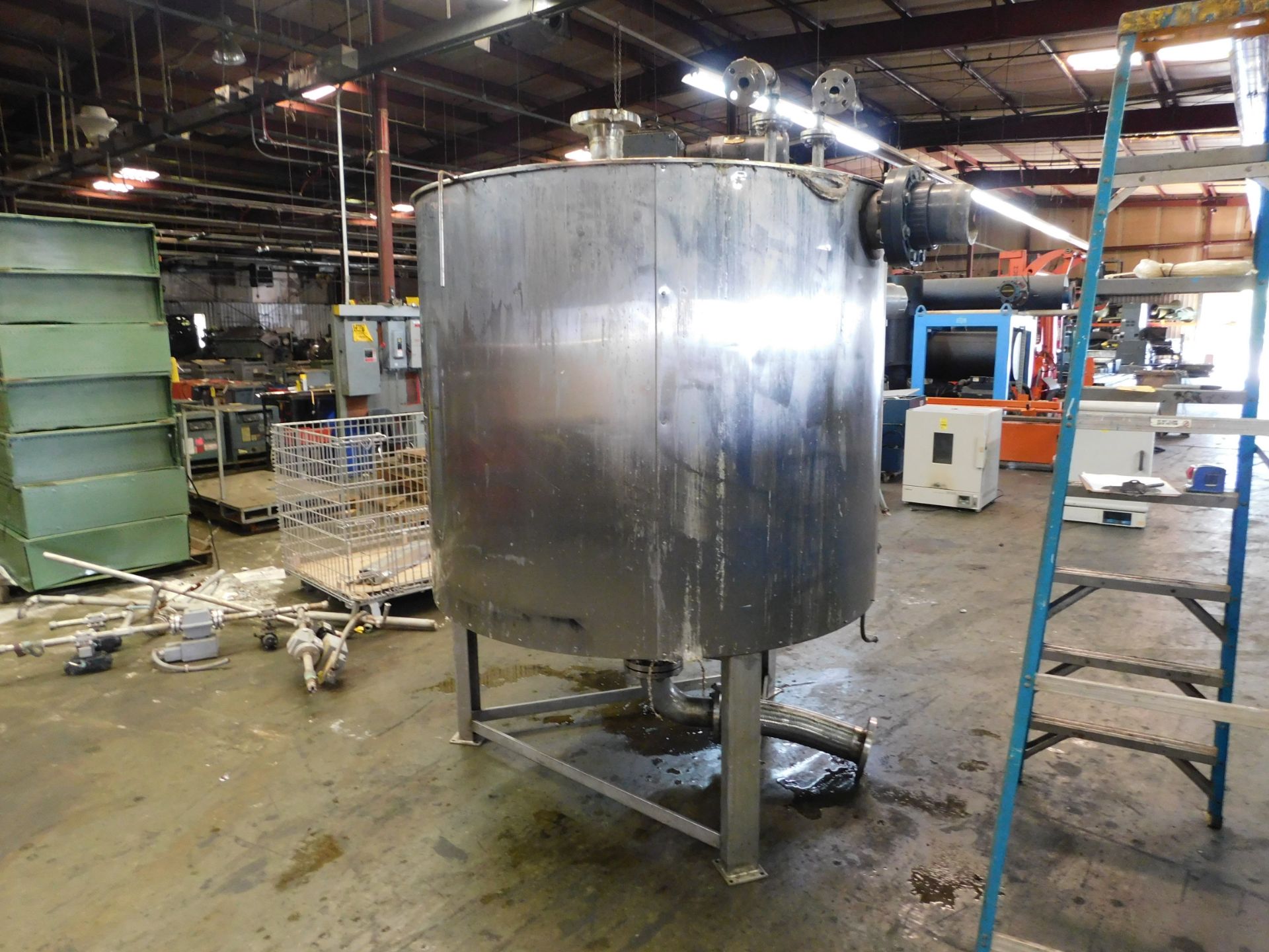 Stainless Steel Tank, 64 inches Diameter, 52.5 inches Height, Agitator/Mixer, Discharge Bottom, - Image 3 of 3