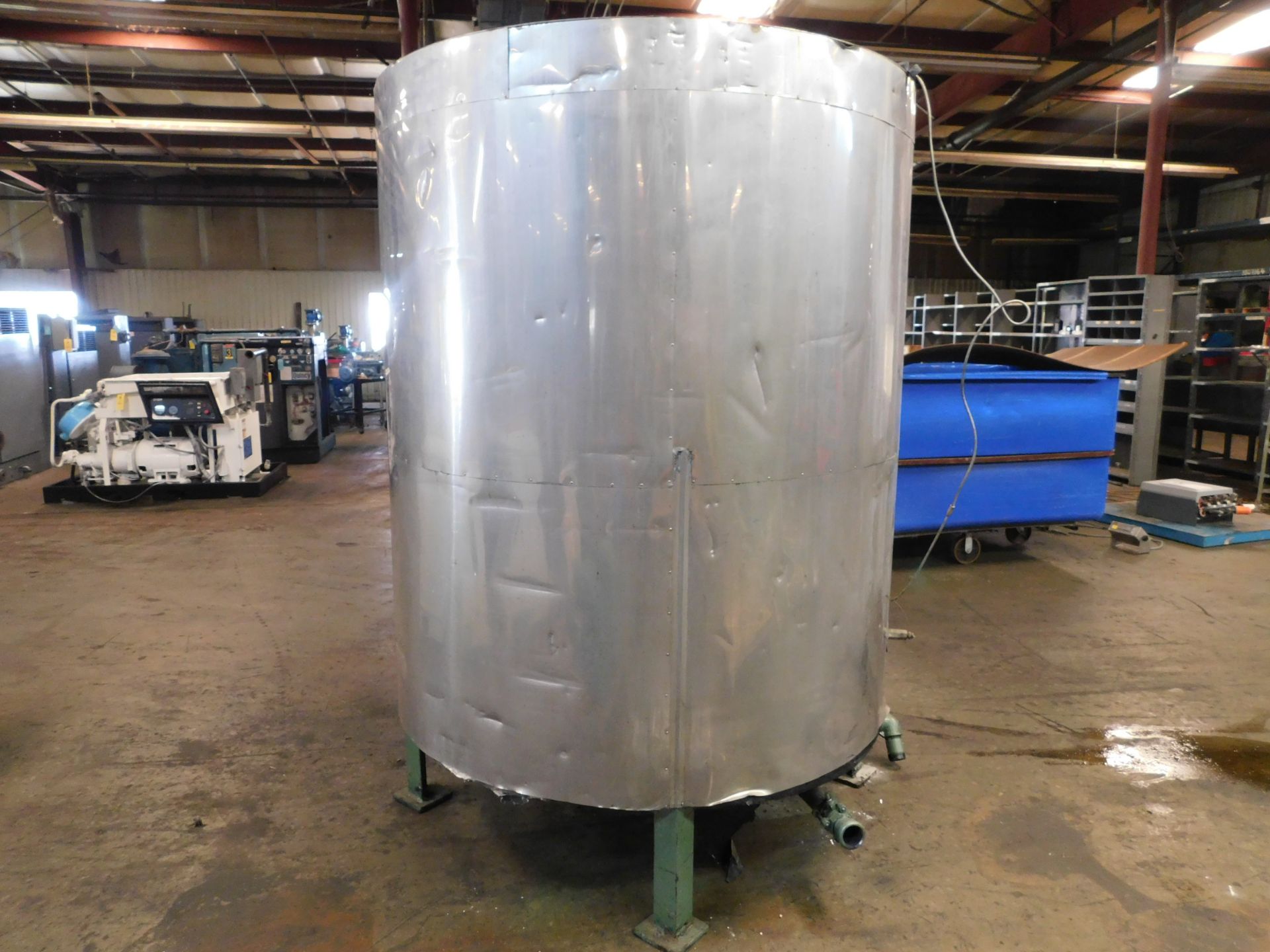 Stainless Steel Tank, 63.75 inches Diameter, 75.5 inches Height, Discharge Bottom, Rigging Fee $50 - Image 3 of 3