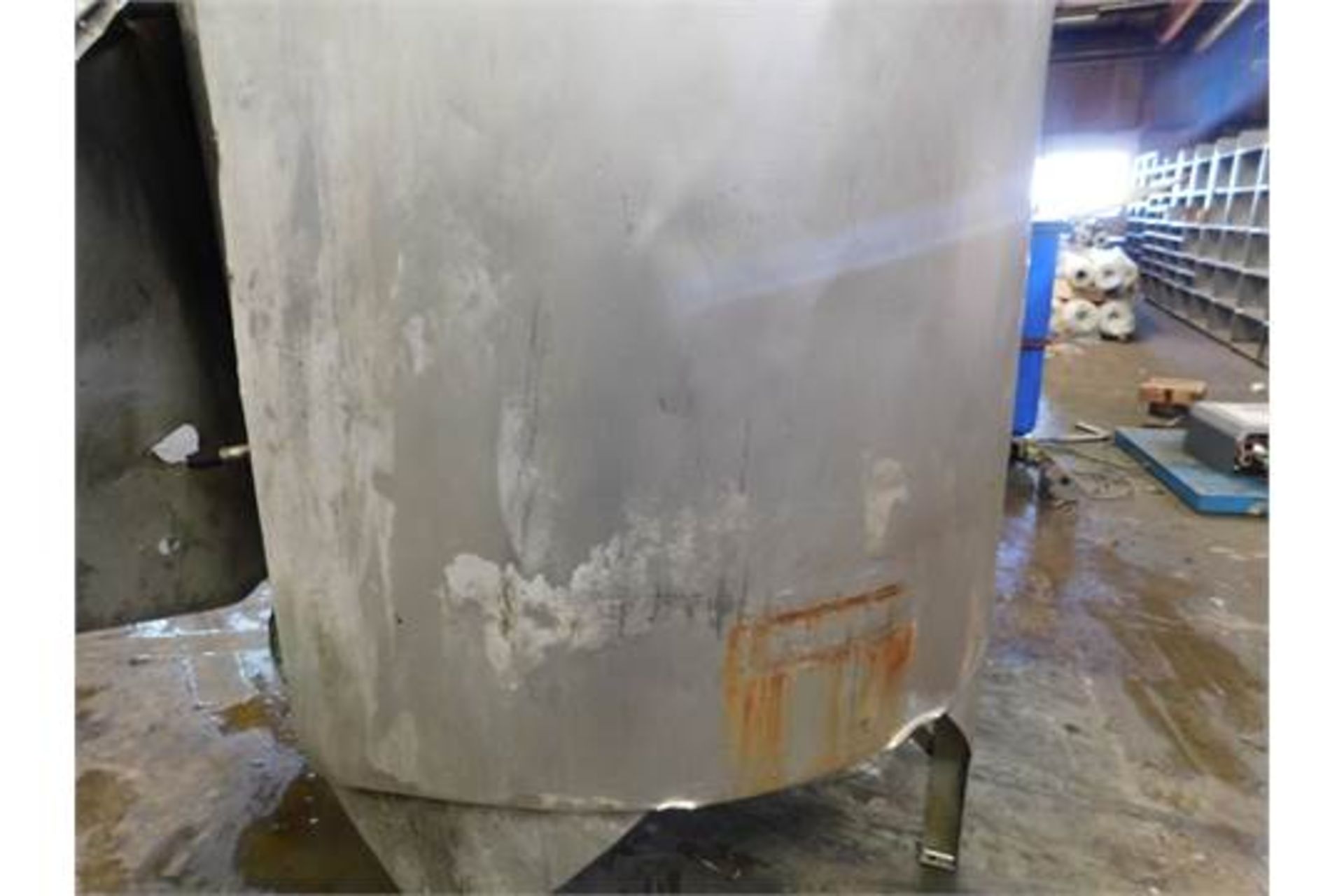 Stainless Steel Tank, 56.5 inches Diameter, 48.5 inches Height, Agitator/Mixer, Discharge Side and - Image 3 of 3