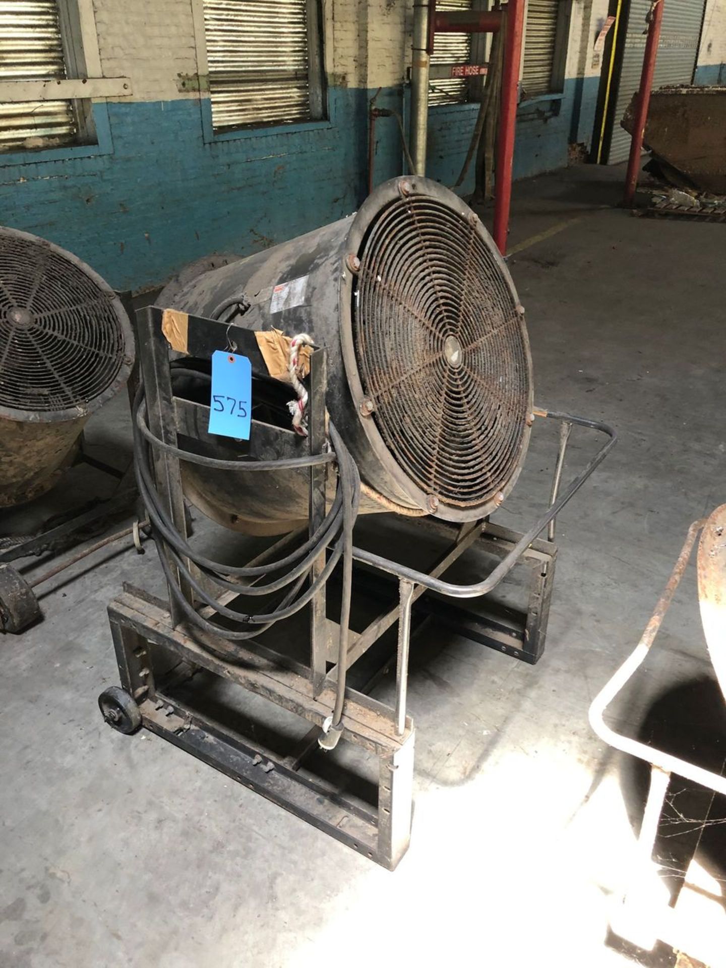 Industrial Stand Fans On Wheels 24 inch, Dayton Hi velocity Industrial Stand Fan, Model # 5M170, - Image 3 of 3