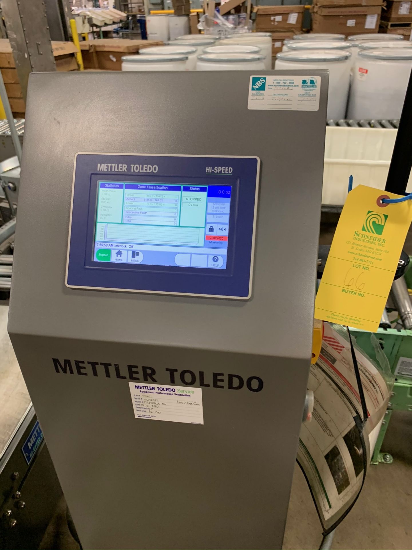 (Located in Burlington WI) Mettler- Toldeo Hi-Speed Checkweigher Model XS Contro. RIGGING FEE: $1900 - Image 3 of 6