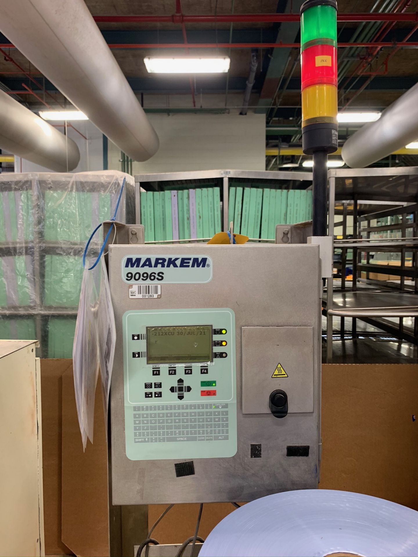 (Located in Burlington WI) Markem Coder . RIGGING FEE: $1900