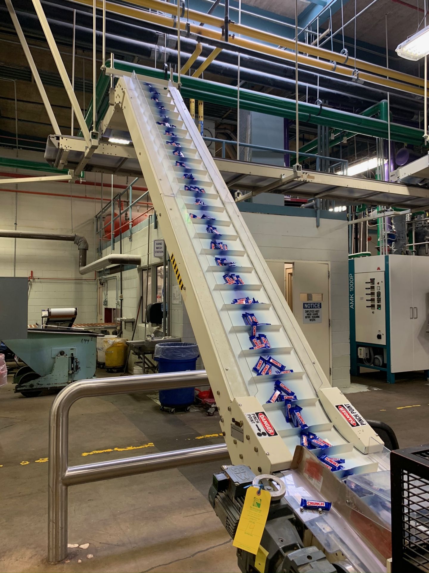 (Located in Burlington WI) Sig Cleated Belt Incline Conveyor S/N 510213006/26. RIGGING FEE: $2400