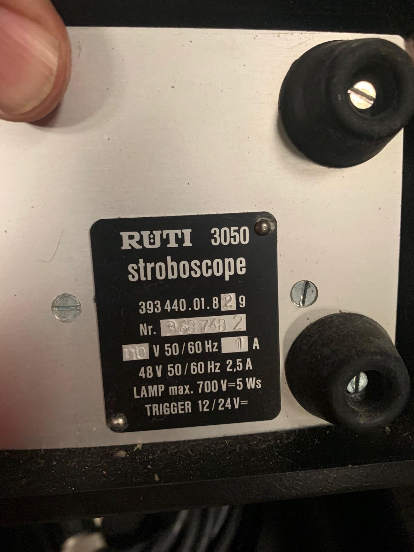 Ruti Stroboscope Model 3050 / Serial 3687482, Rigging Fee: $25 - Image 4 of 7