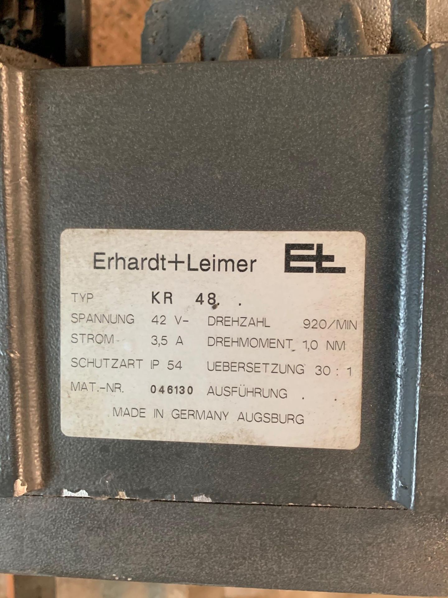 Erhardt Leimer KR 48 Motor Guiding Systems 42 Volts / DC 3.5 Amp, Rigging Fee: $25 - Image 8 of 8