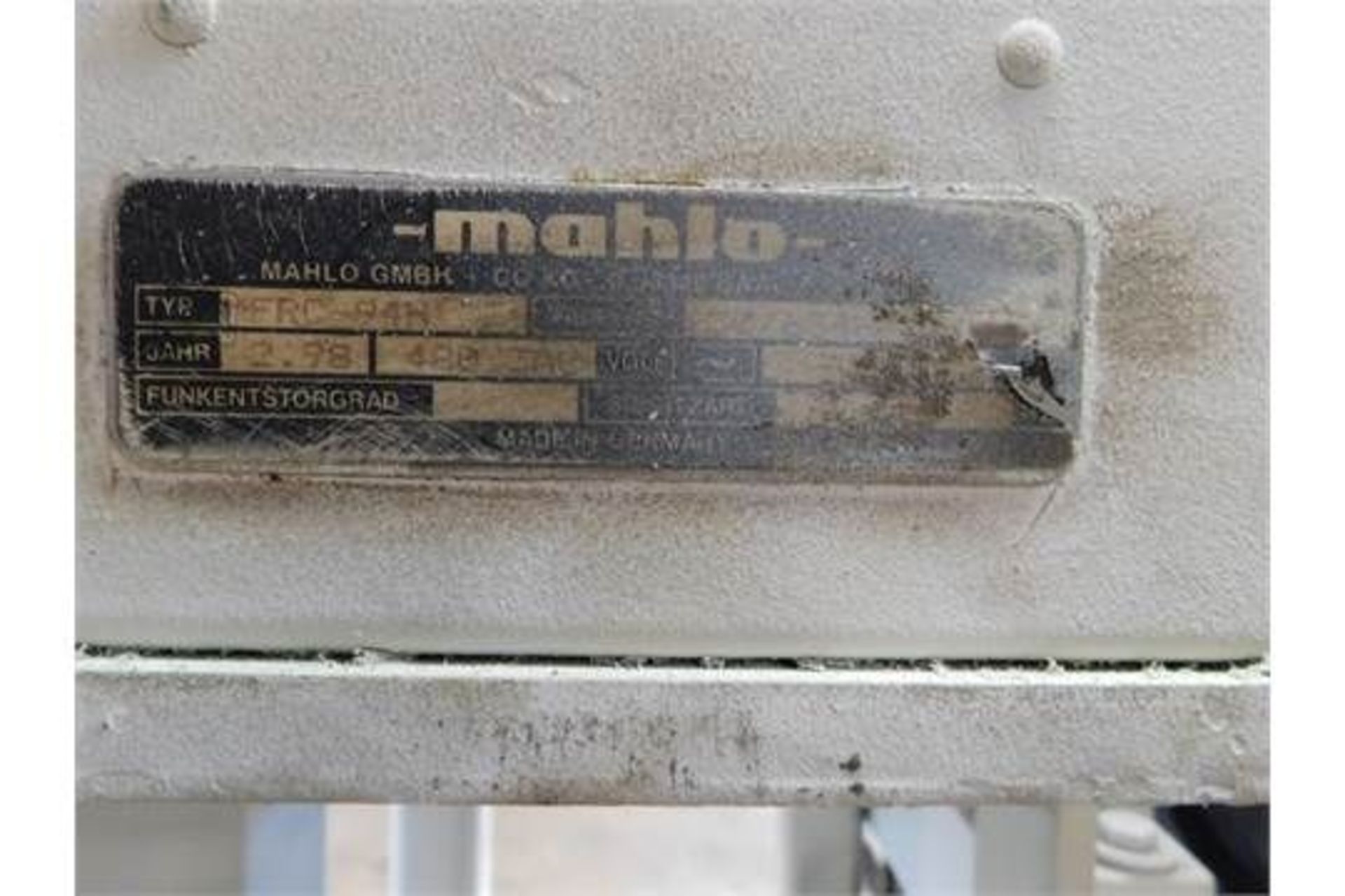 Mahlo System: Model RFMC 94H, 480/3AC, Working Width 73 1/4", Rigging Fee $50 - Image 4 of 5