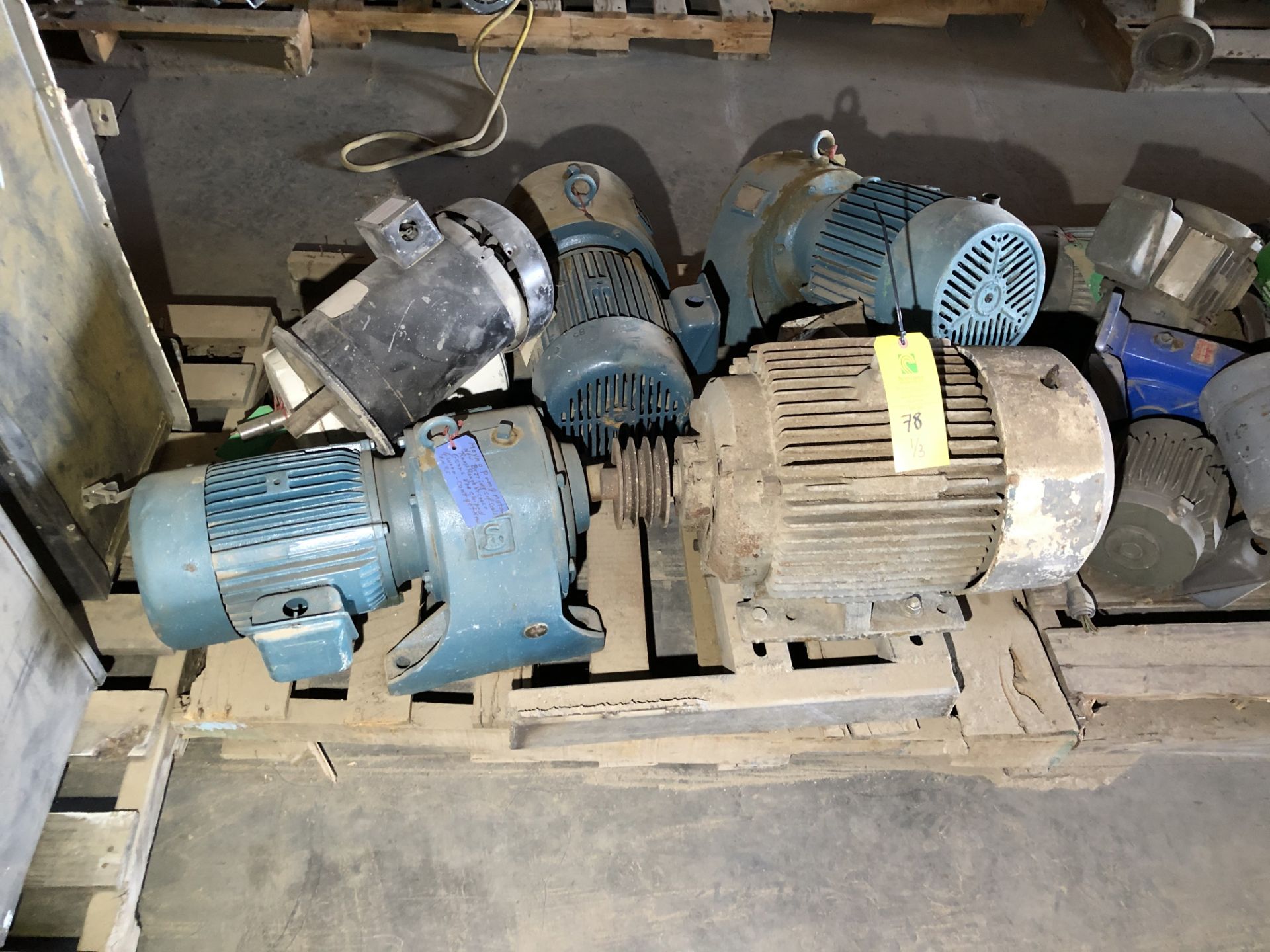 (3) Pallets of Misc. Motors & Pumps