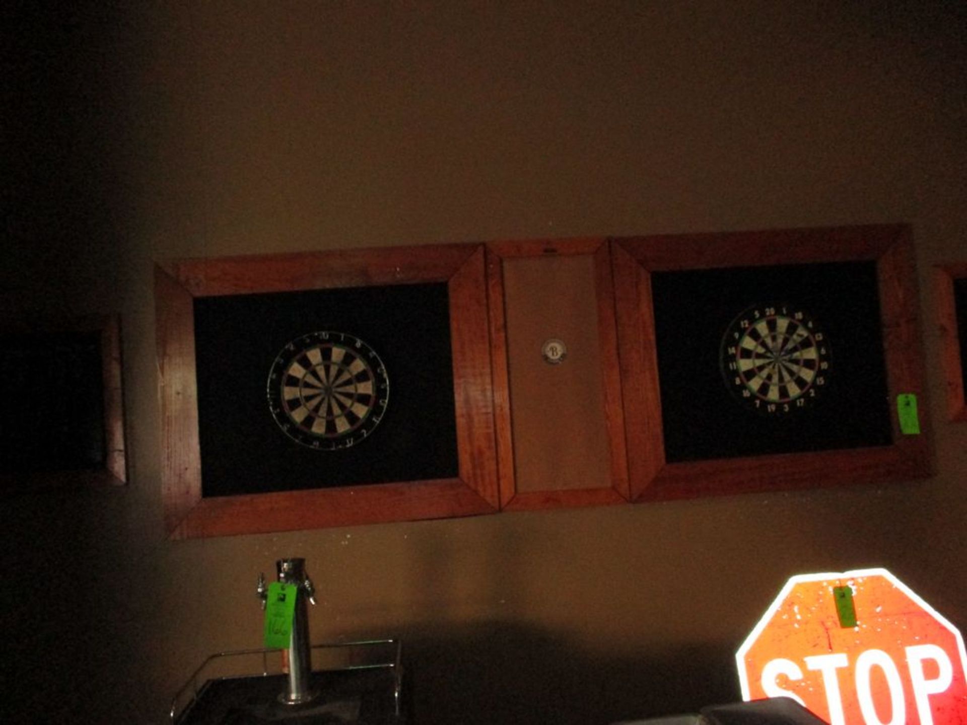 LOT OF 2 dart boards with wood frames and felt backing. ***Auctioneer Note*** -- $100 Removal & - Image 2 of 2