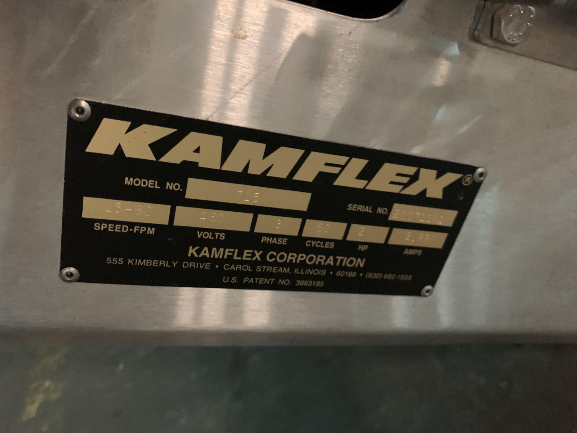 Kamflex Model 715 Cleated Incline Belt Conveyor, Loading Fee $250 - Image 5 of 6