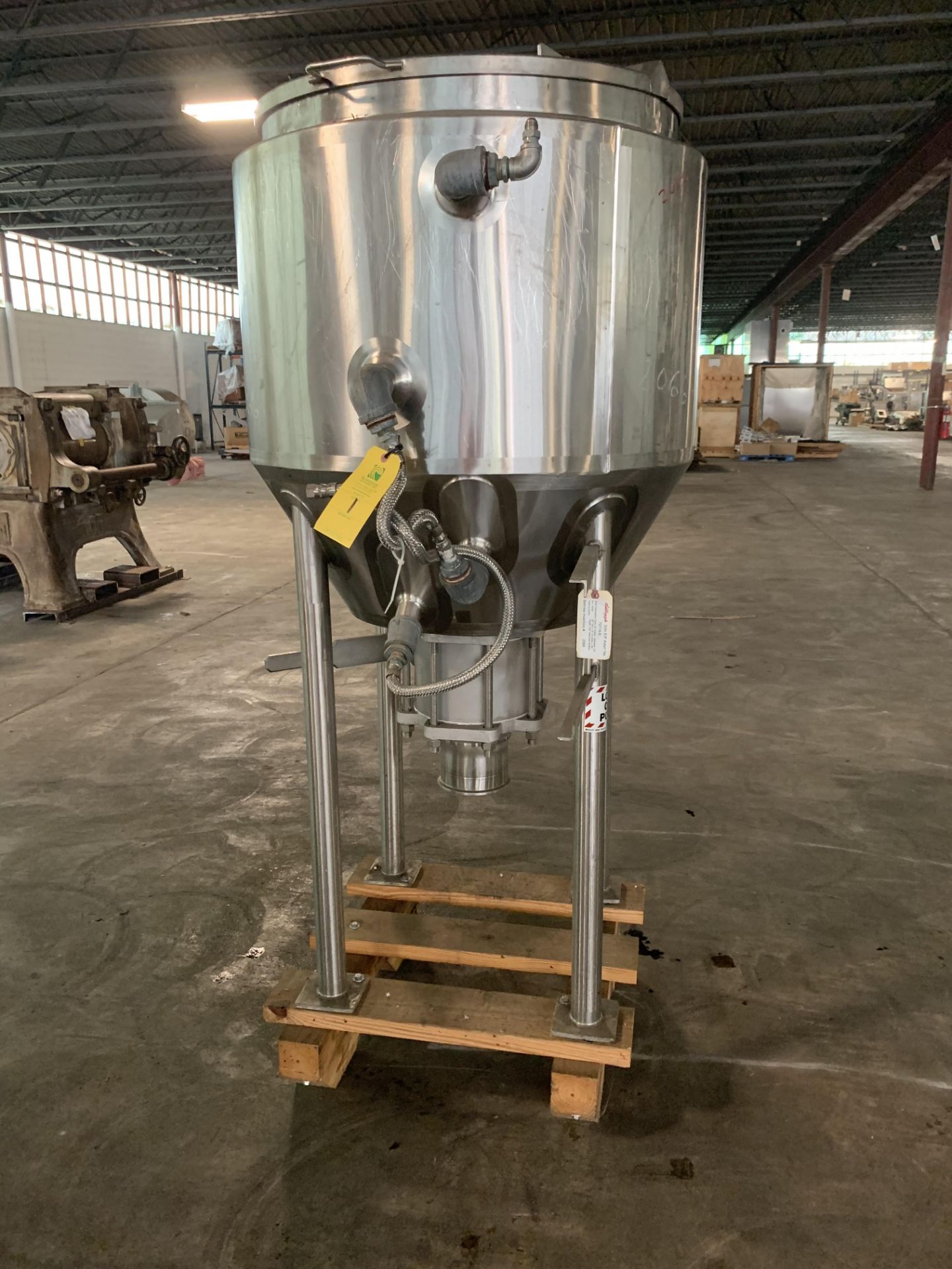 Feldmeier 90 Gallon Jacketed Stainless Steel Cone Bottom Tank S/N S05899 National Board 1629