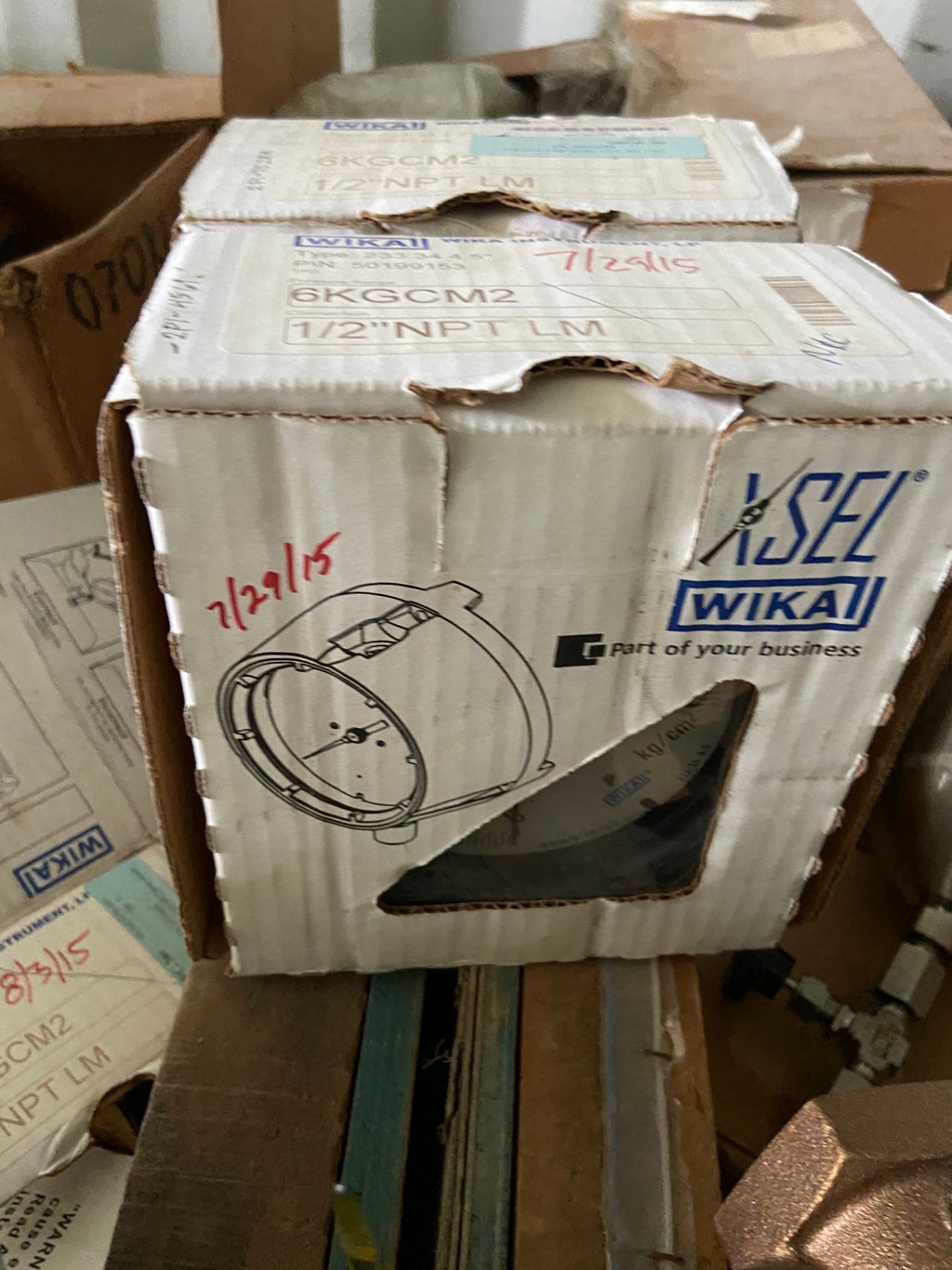 2 Crates of Miscellaneous Parts: AWC 1000cc Cylinders (Aprox qty 7), Wika Guages, (Located in Perry, - Image 5 of 9