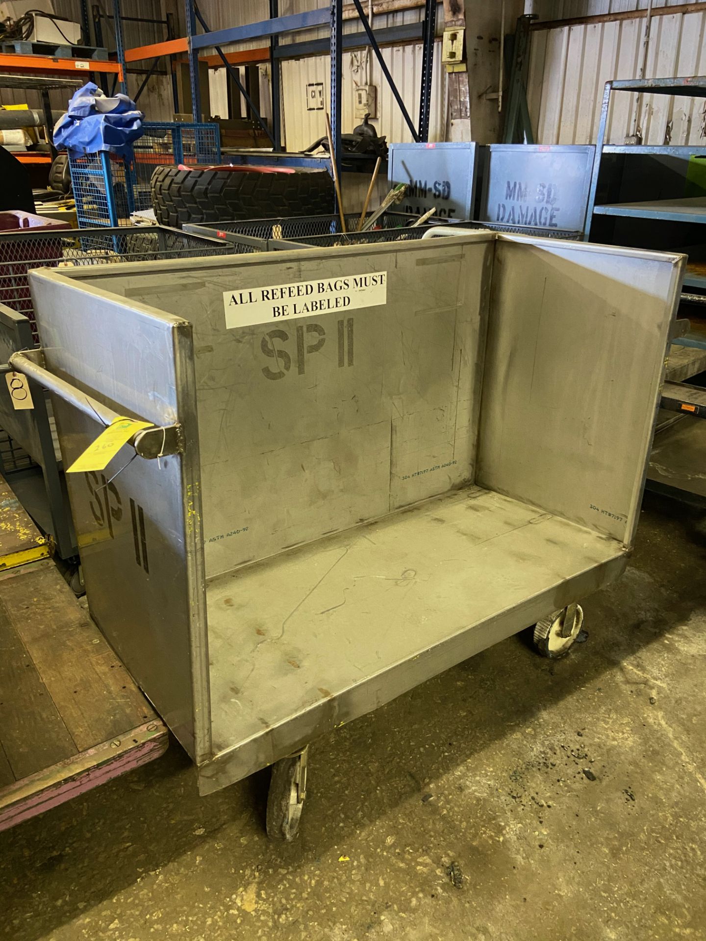 Stainless Steel Cart (Located in Oelwein, IA) (Rigging & Loading: $25)