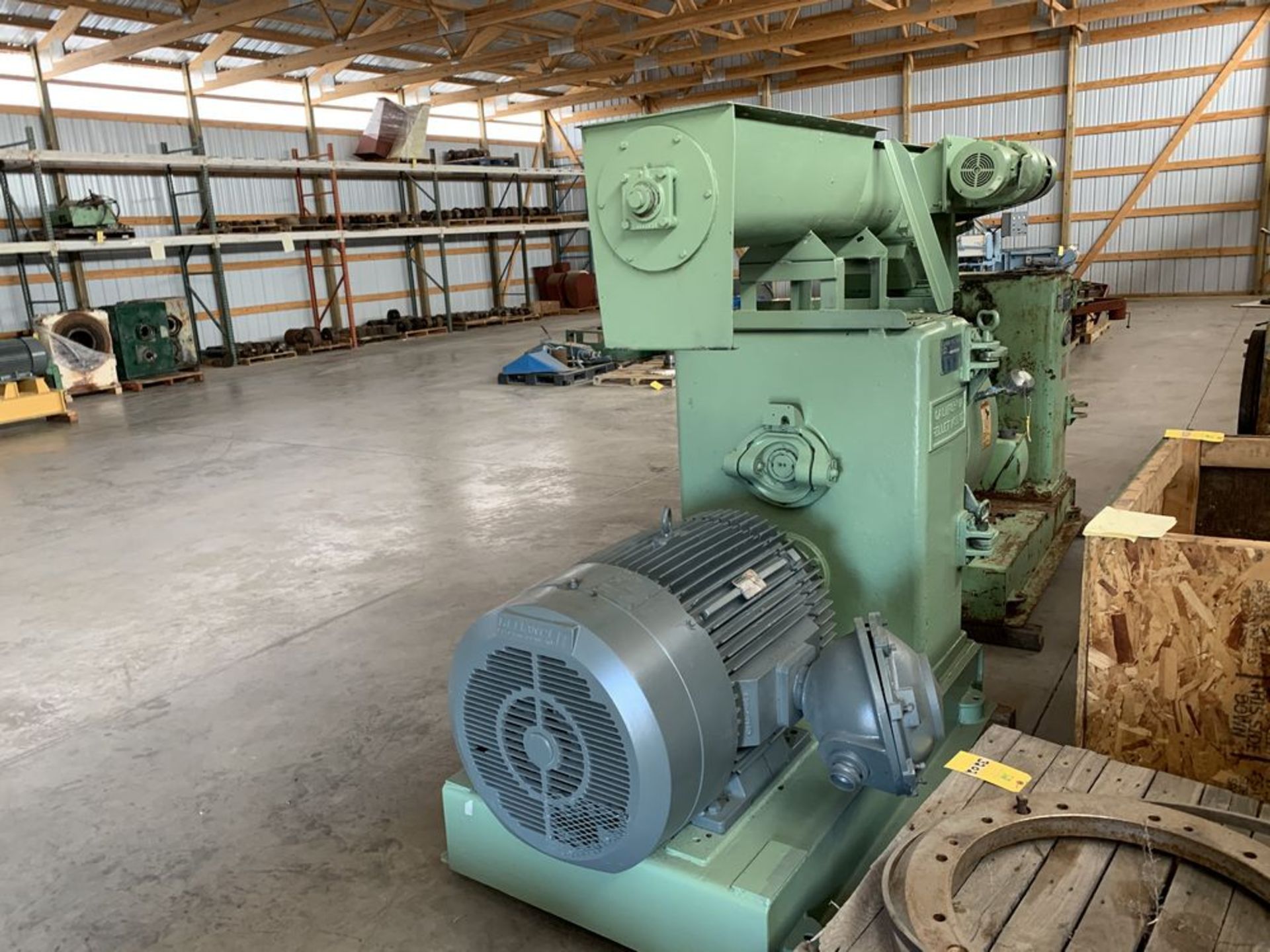 Located in Canon City CO: CPM Century pellet mill with 100hp motor screw feeder, feed chute, door, 2 - Image 3 of 4