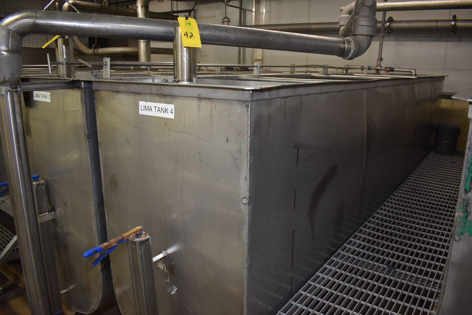 (Located in Mendota, IL) Stainless Steel Tank, 16' x 3' x 5' Depth