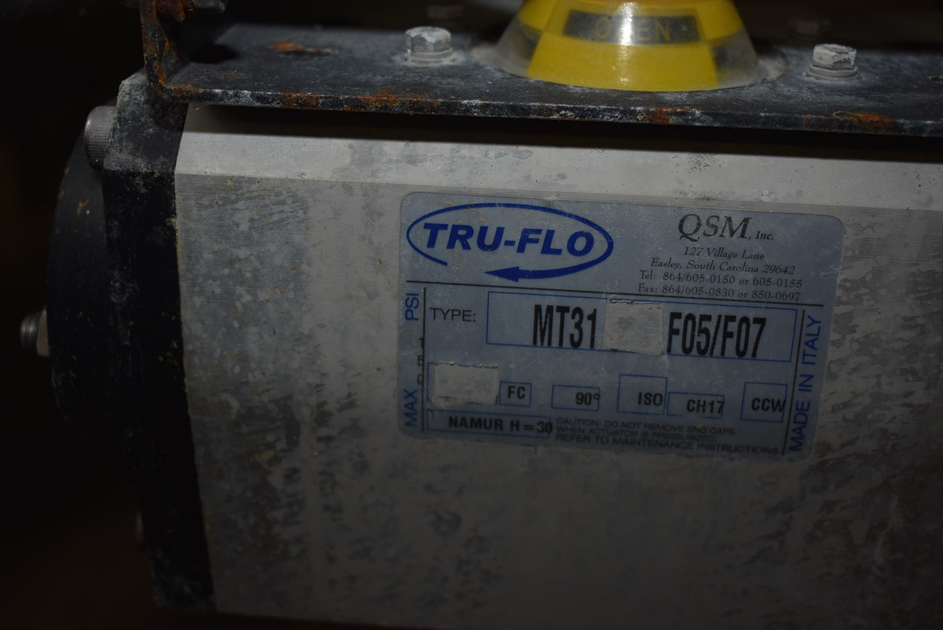 (Located in Mendota, IL) OSM Model #YT-1000 Electro-Pneumatic Positioner, Tru-Flo Valves and - Image 3 of 3