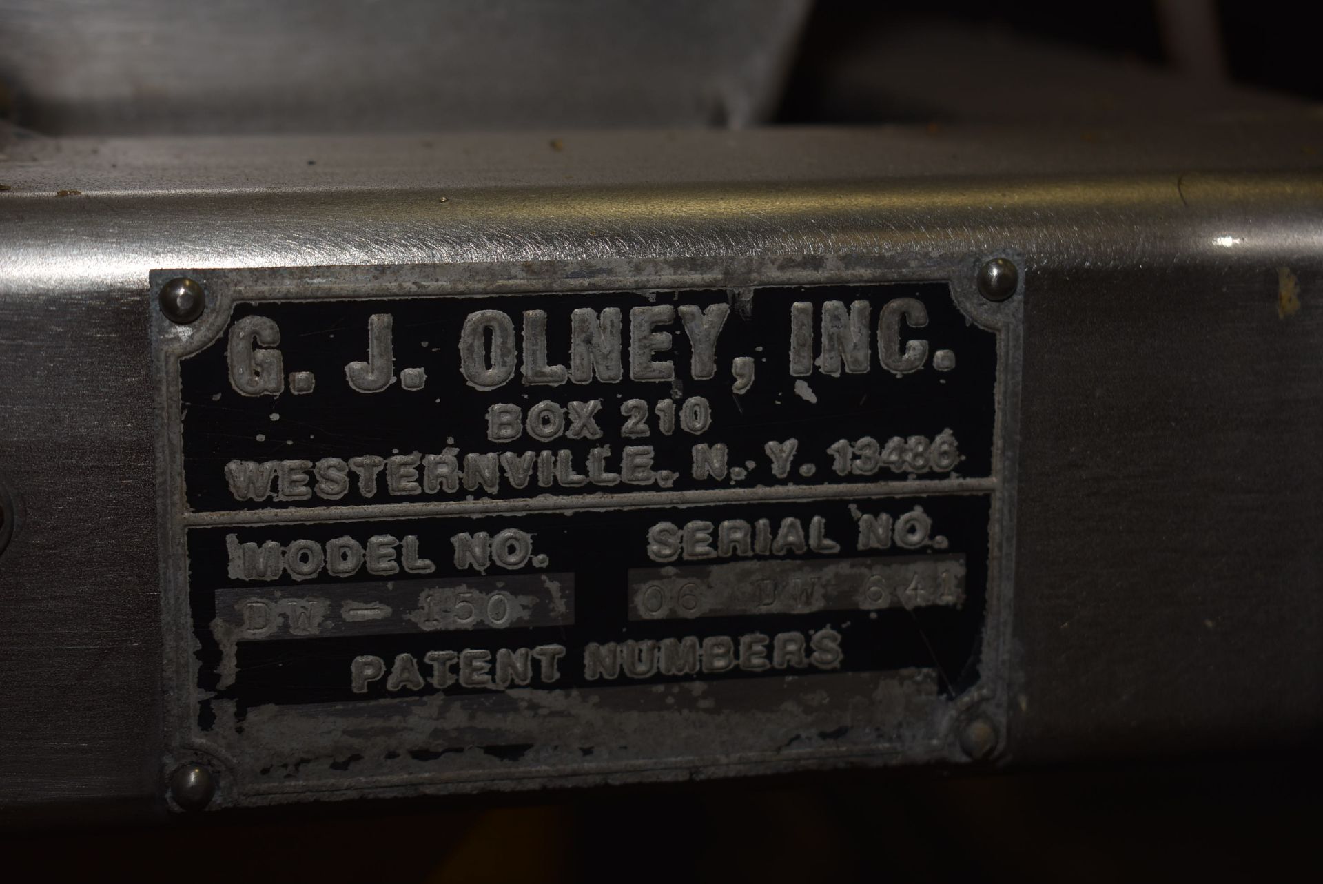 (Located in Mendota, IL) Olney Model #DW-150 De-Stoner, SN 06-DW-641