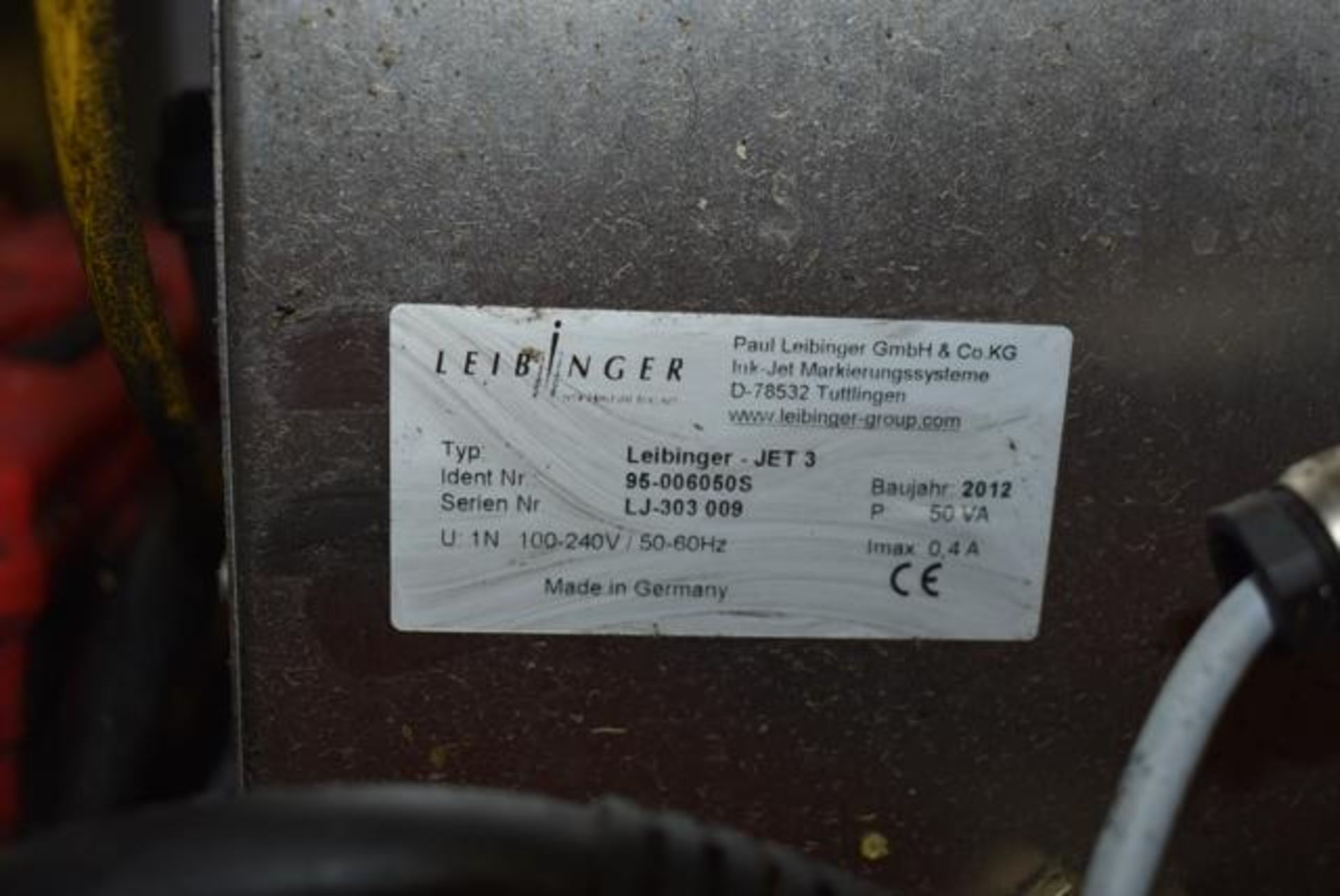 (Located in Sleepy Eye, MN) Leibinger Type Jet3 Printer, Catalog ID #95-006050S - Image 2 of 2