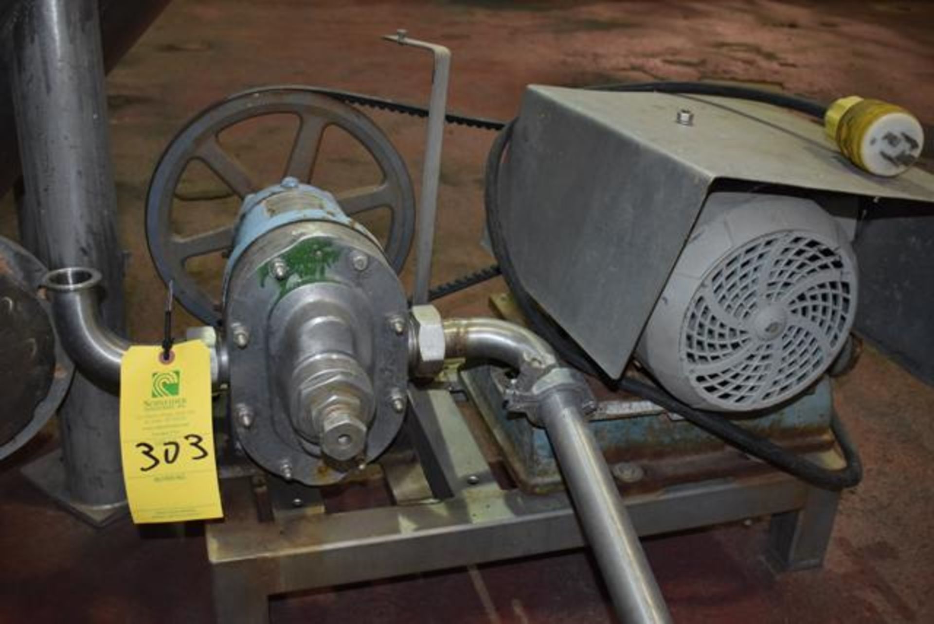 Waukesha Sanitary Pump & Motor, SN 74570-SS