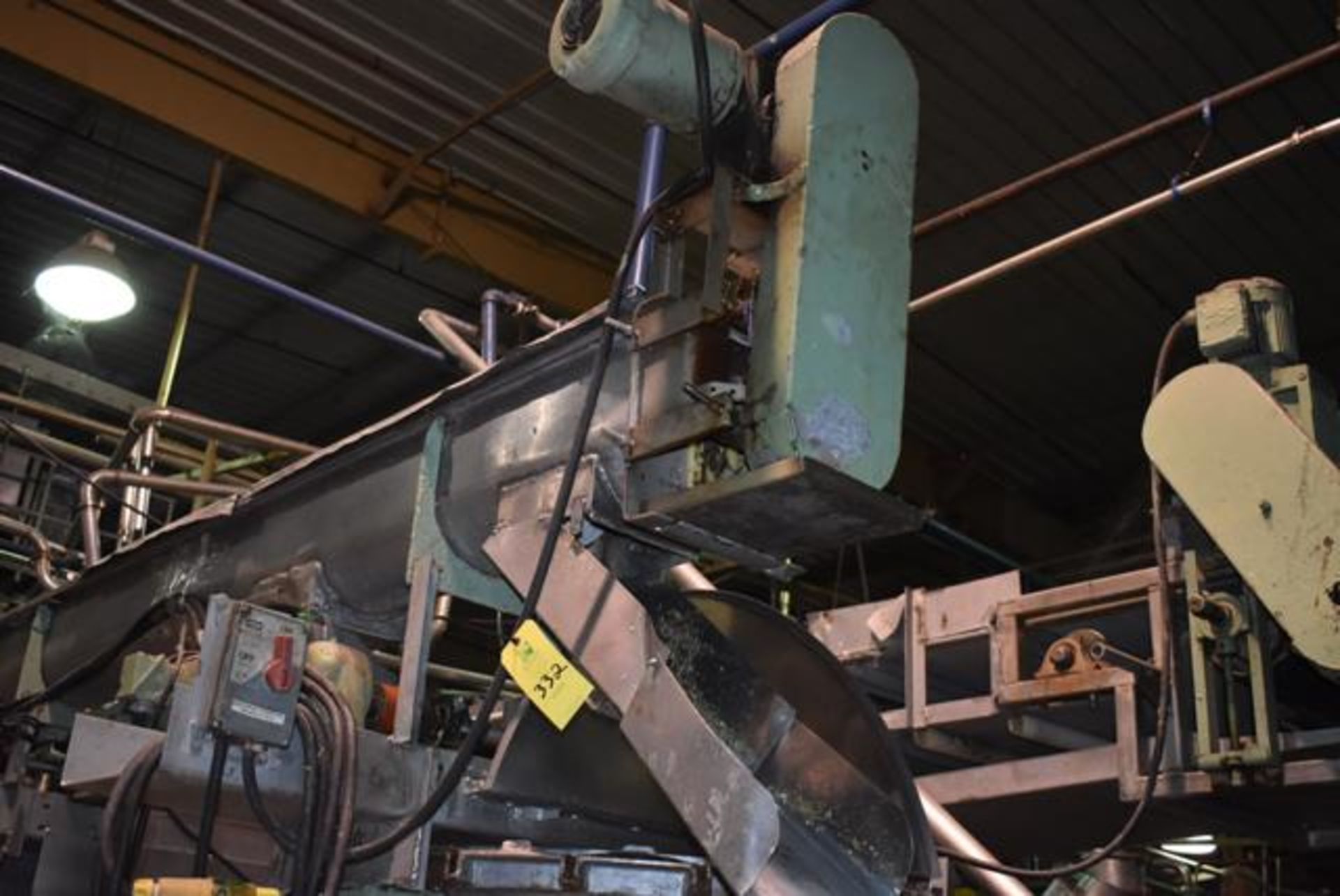 Motorized Auger/Screw Type Conveyor, Approx. 50' Length