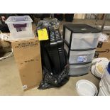 Plastic Storage Bins and Shelving, Rigging Fee: $10