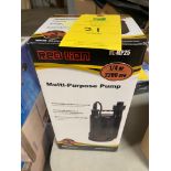 Red Lion Multi-Purpose Pump, 1/4 HP, 2200 GPH, Model# RL-MP25, Rigging Fee: $10