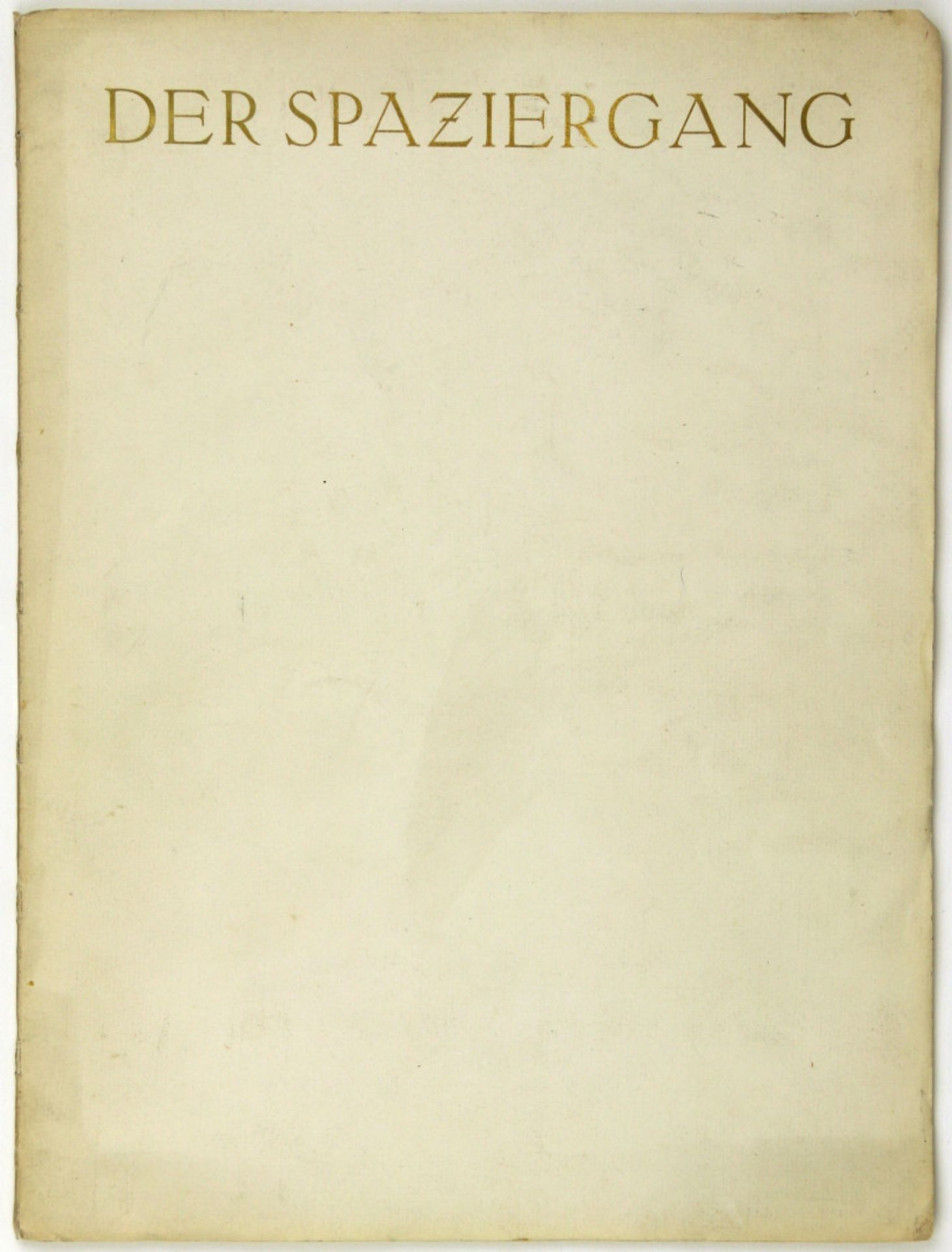 Schiller, Friedrich von: Der Spaziergang. (Wolgast, Hermann Kruse 1918). 6 Blatt. 31 x 23 cm.