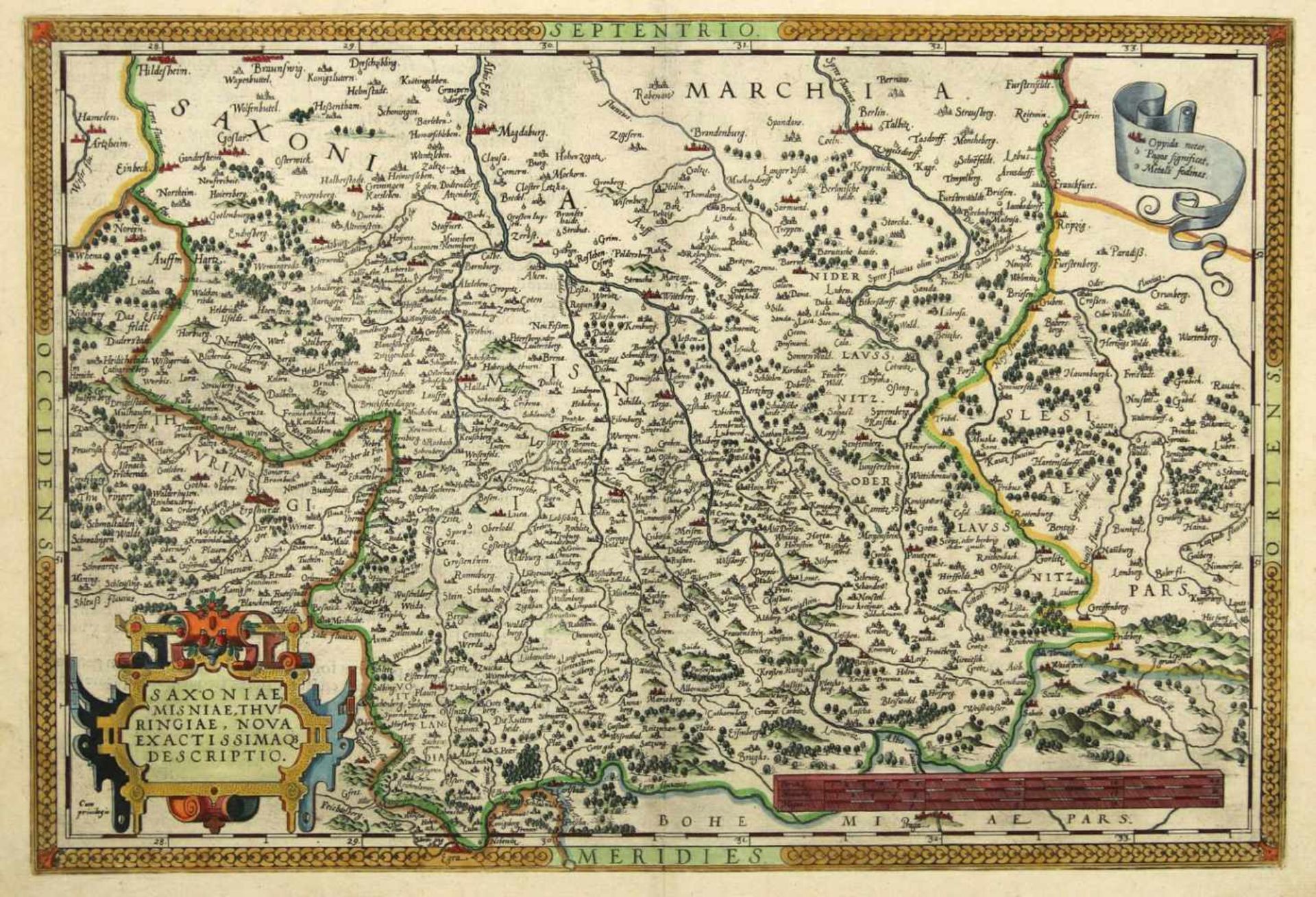 Sachsen. - Sachsen. - Saxoniae, Misniae, Thuringiae, Nova Exactissima qe Descriptio. Cum