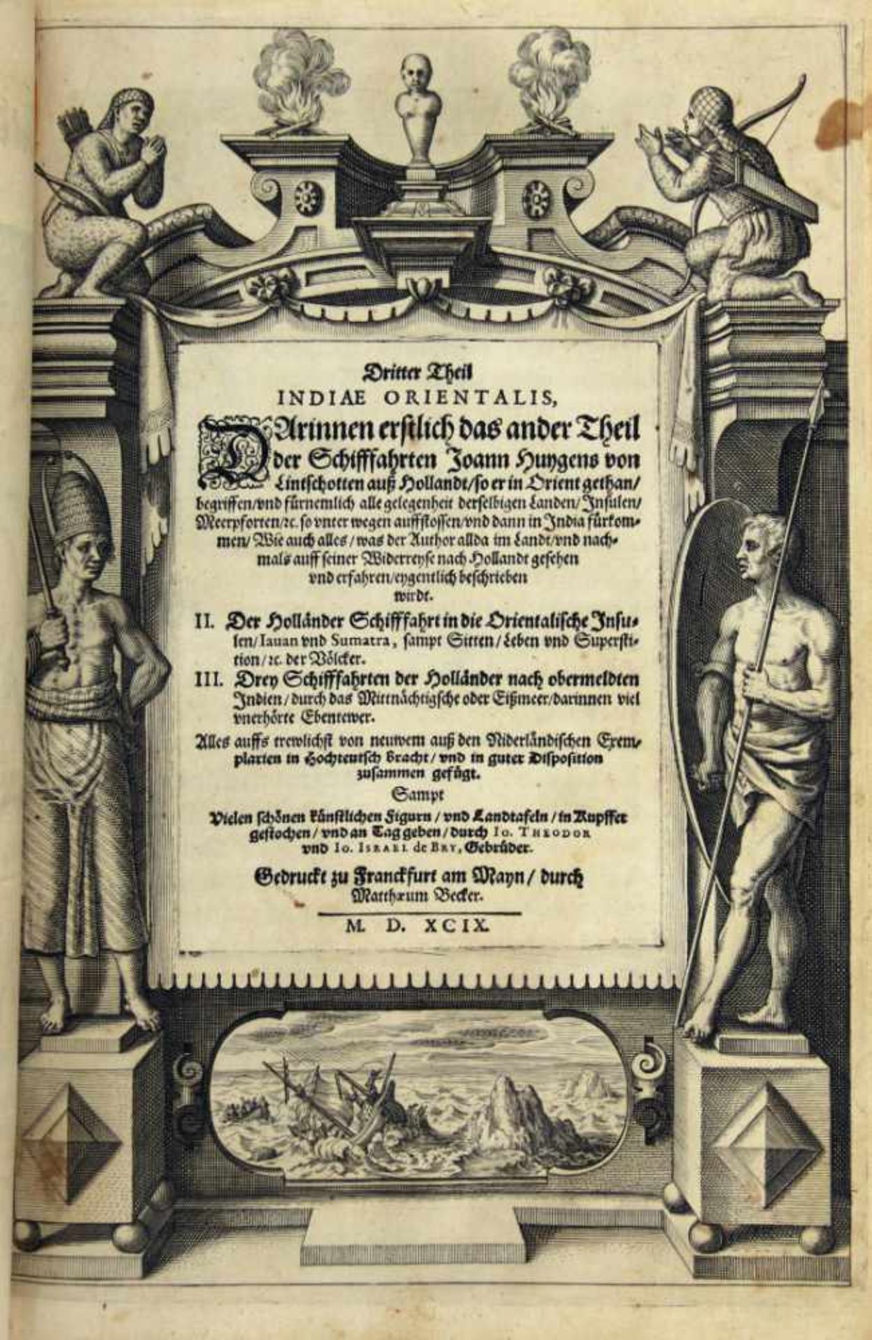 Bry, Johann Theodor und Johann Israel de: Orientalisch Indien. Teil 1-4 (von 12) in 1 Band. - Image 3 of 9