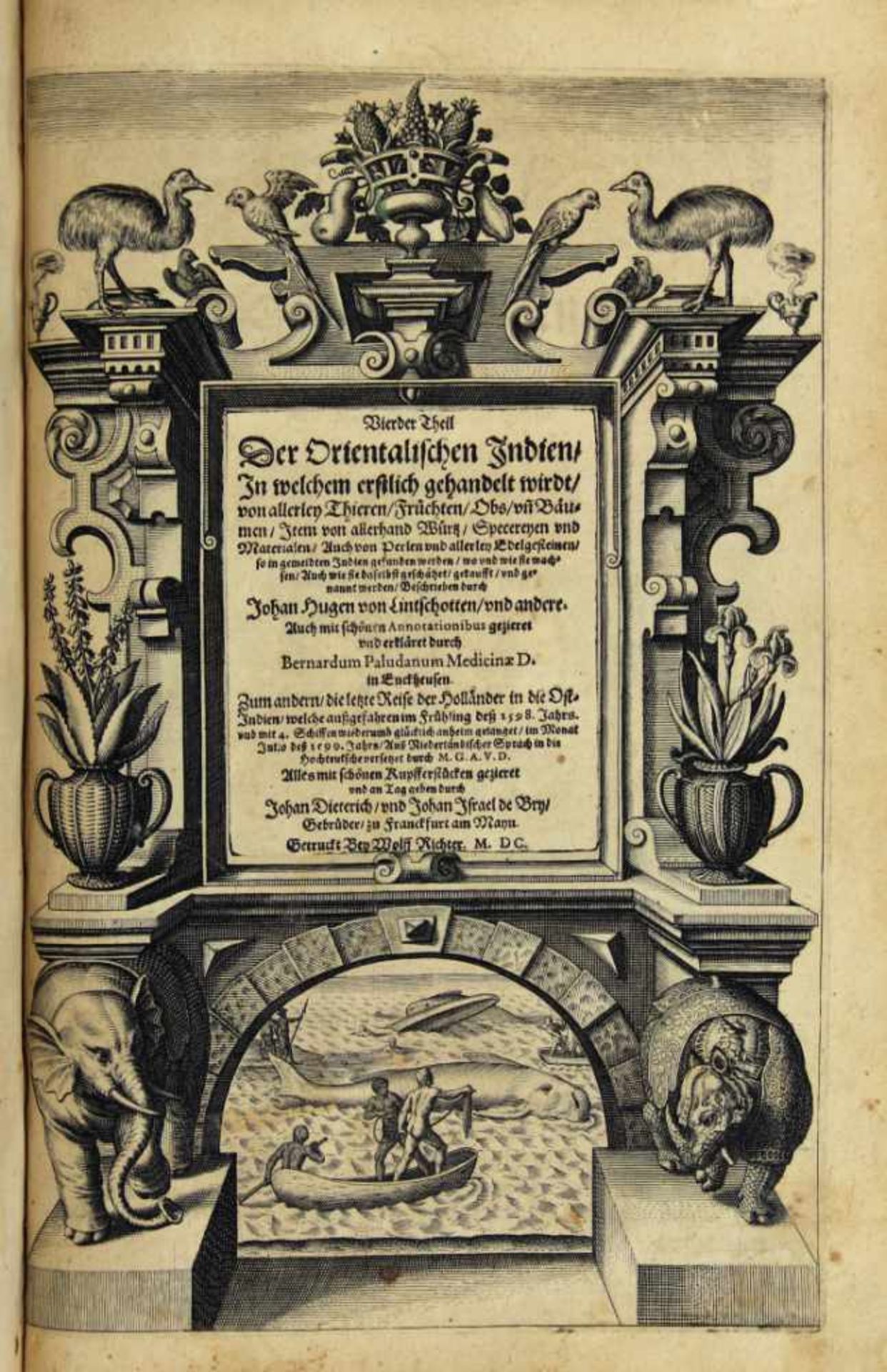 Bry, Johann Theodor und Johann Israel de: Orientalisch Indien. Teil 1-4 (von 12) in 1 Band. - Image 4 of 9