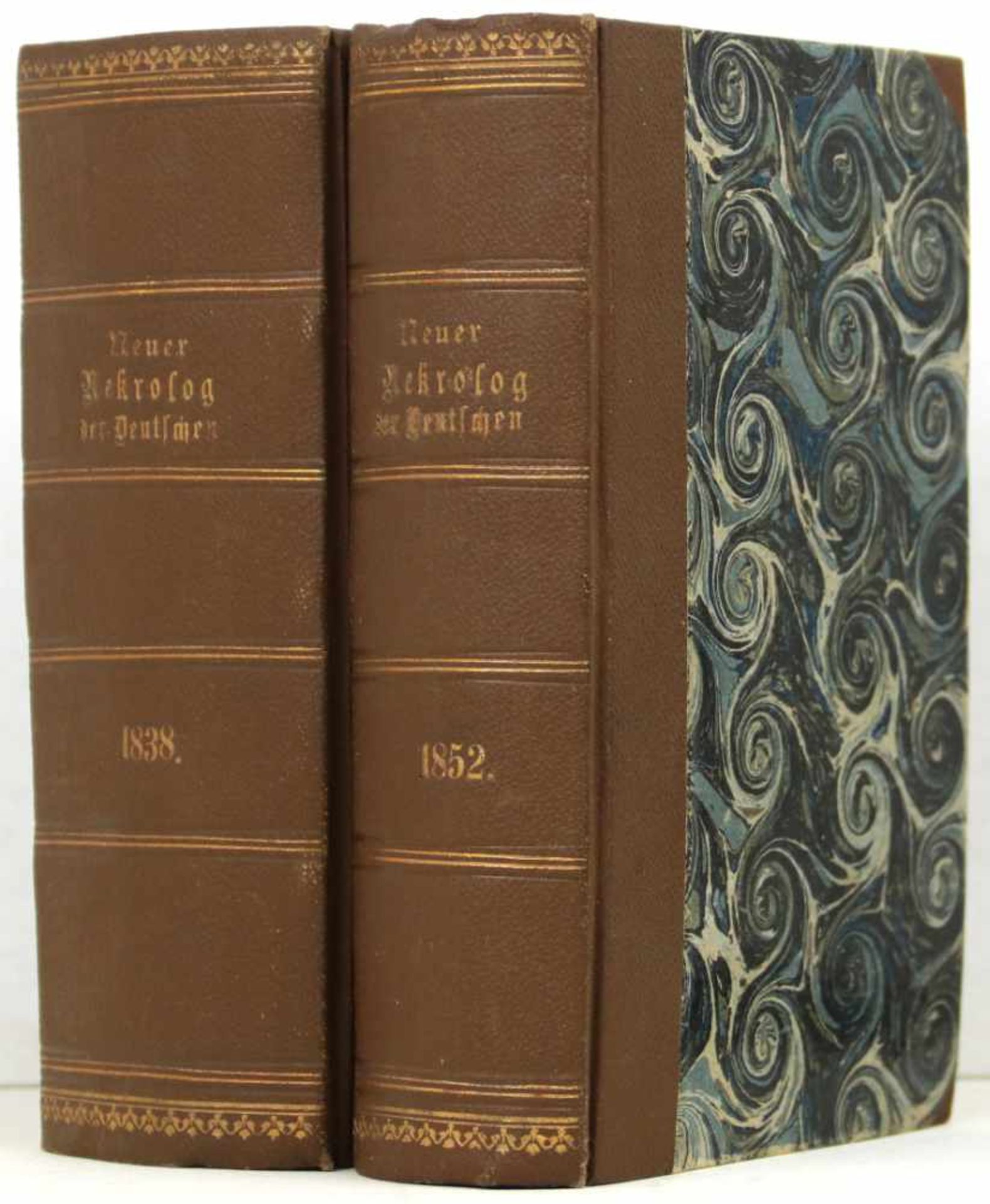 Neuer Nekrolog der Deutschen. Jahrgang 16 auf 1838 und Jahrgang 30 auf 1852, jeweils 2 Teile in