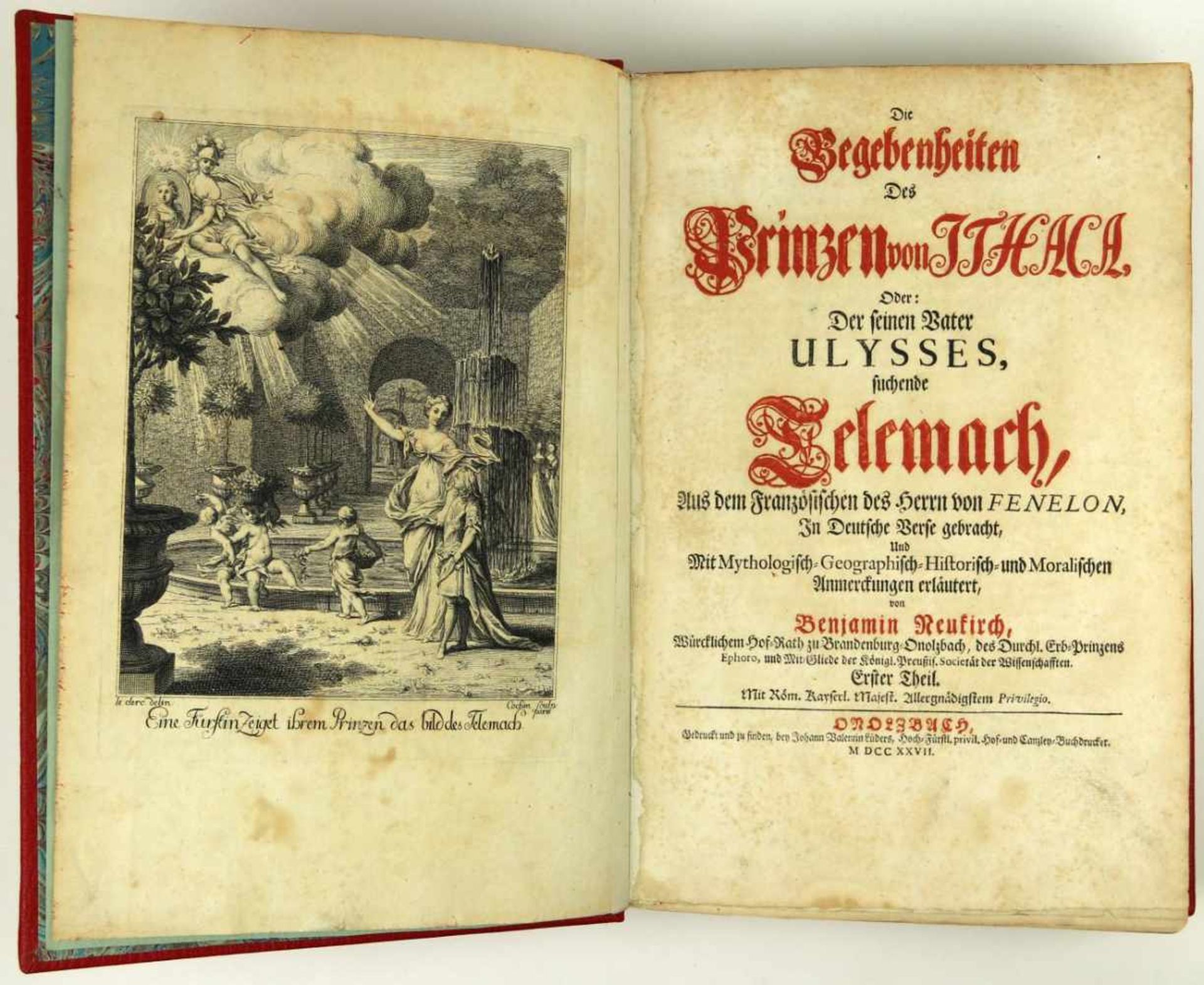 Neukirch, Benjamin: Die Begebenheiten des Printzen von Ithaca, oder: Der seinen Vater Ulysses - Bild 2 aus 3