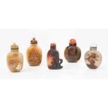 5 Achat Snuff Bottles