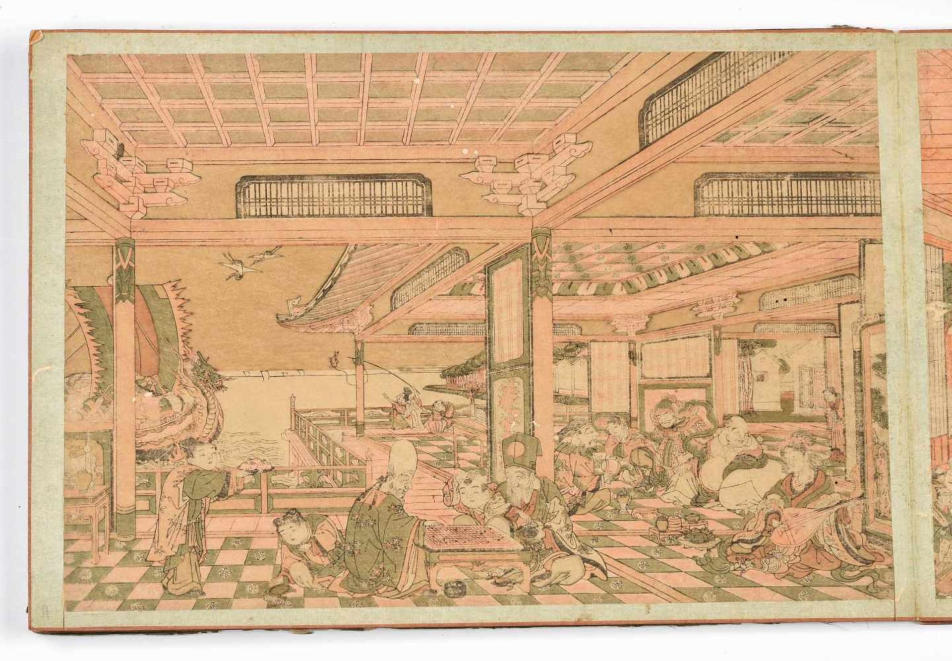 Utagawa Toyoharu (1735–1814)Album mit 10 Nishiki-e. Um 1764–1789. "Ukie Wakoku no Keiseki, - Bild 14 aus 18