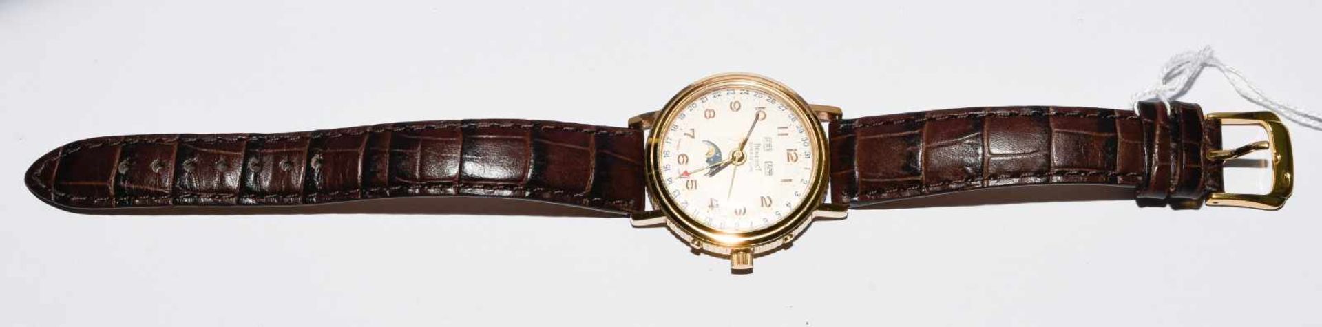 Benedict Super De LuxeRunde, mechanische Armbanduhr 60er Jahre mit Vollkalender und Handaufzug in - Bild 2 aus 7