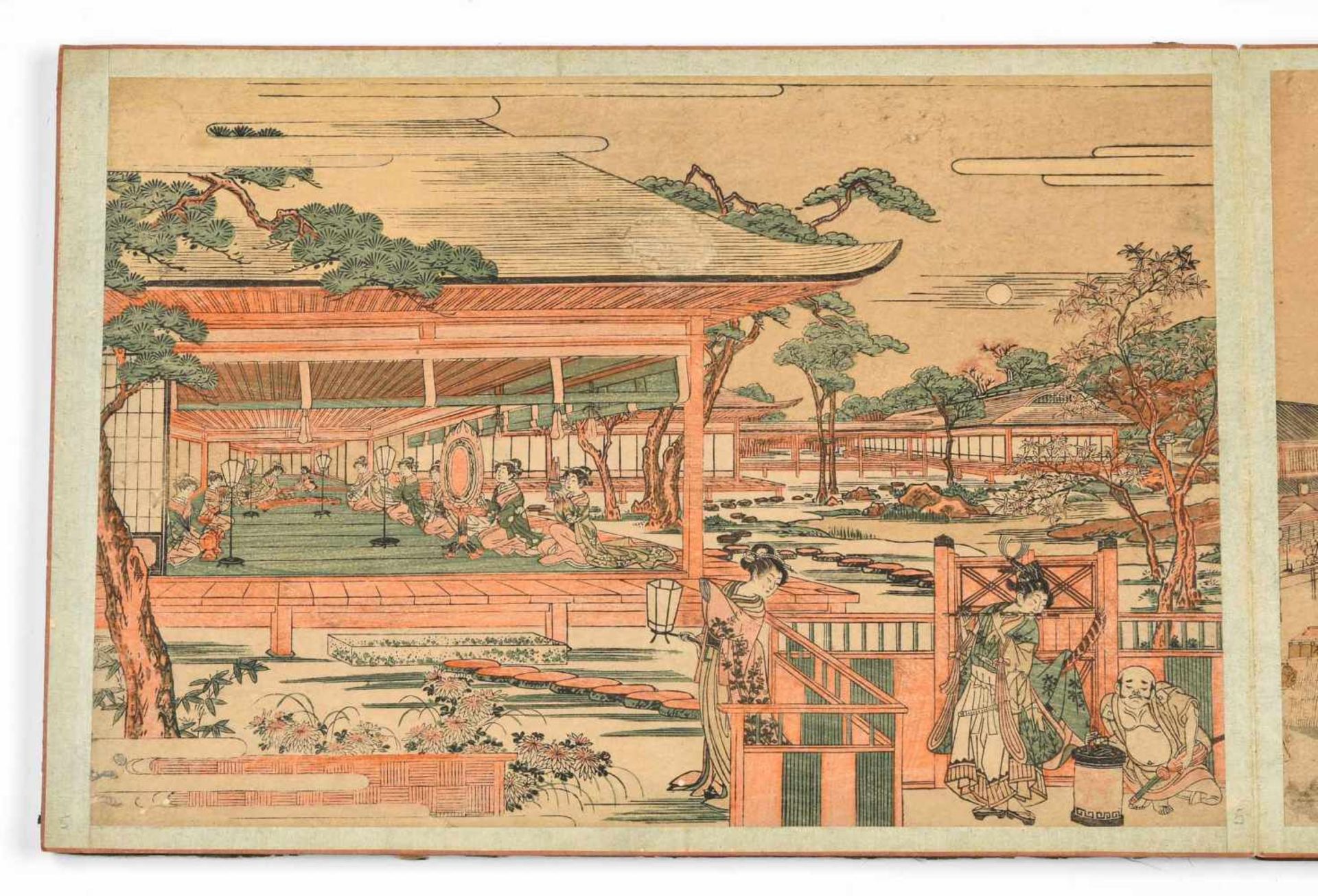 Utagawa Toyoharu (1735–1814)Album mit 10 Nishiki-e. Um 1764–1789. "Ukie Wakoku no Keiseki, - Bild 18 aus 18