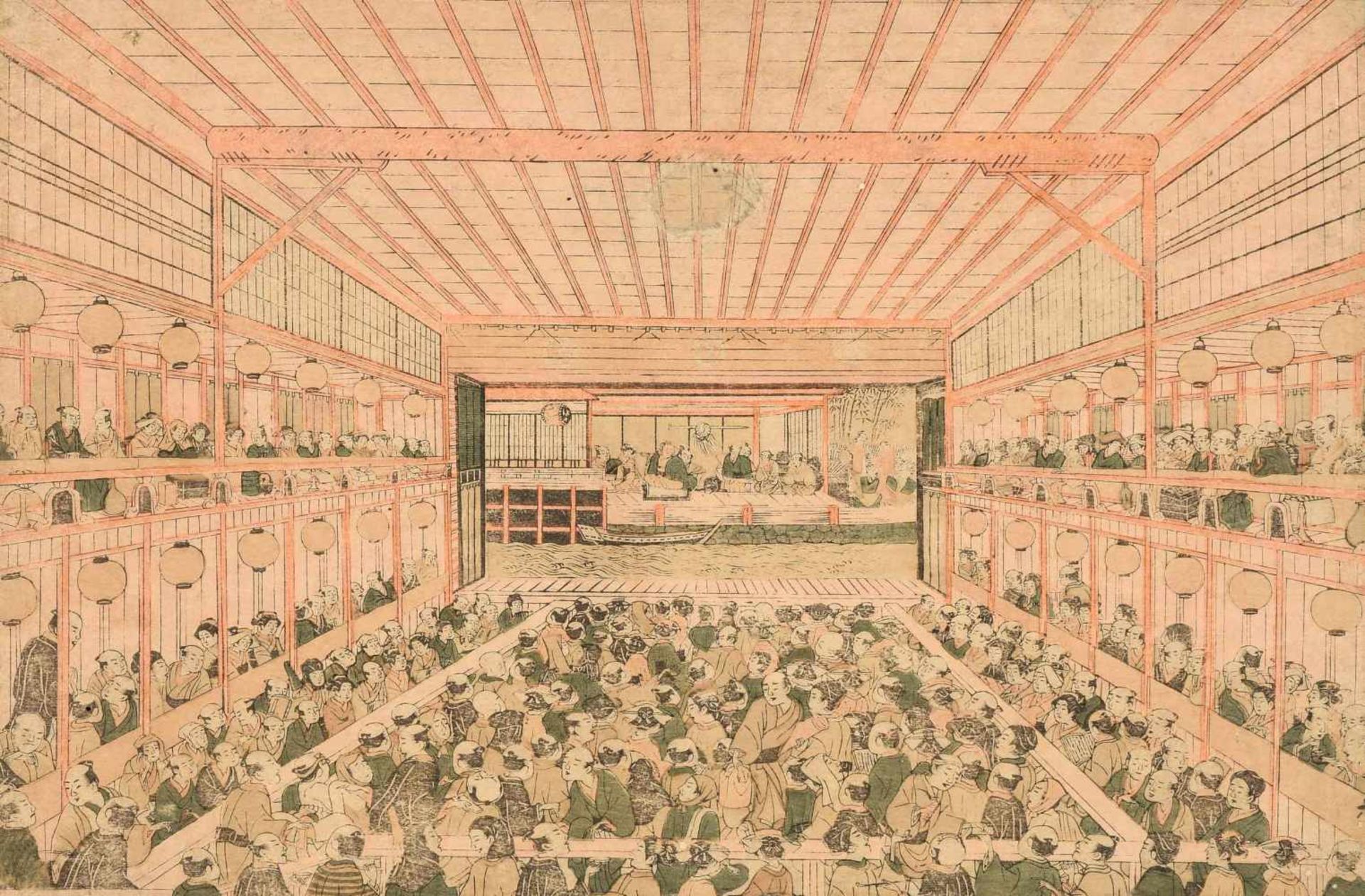 Utagawa Toyoharu (1735–1814)Album mit 10 Nishiki-e. Um 1764–1789. "Ukie Wakoku no Keiseki,