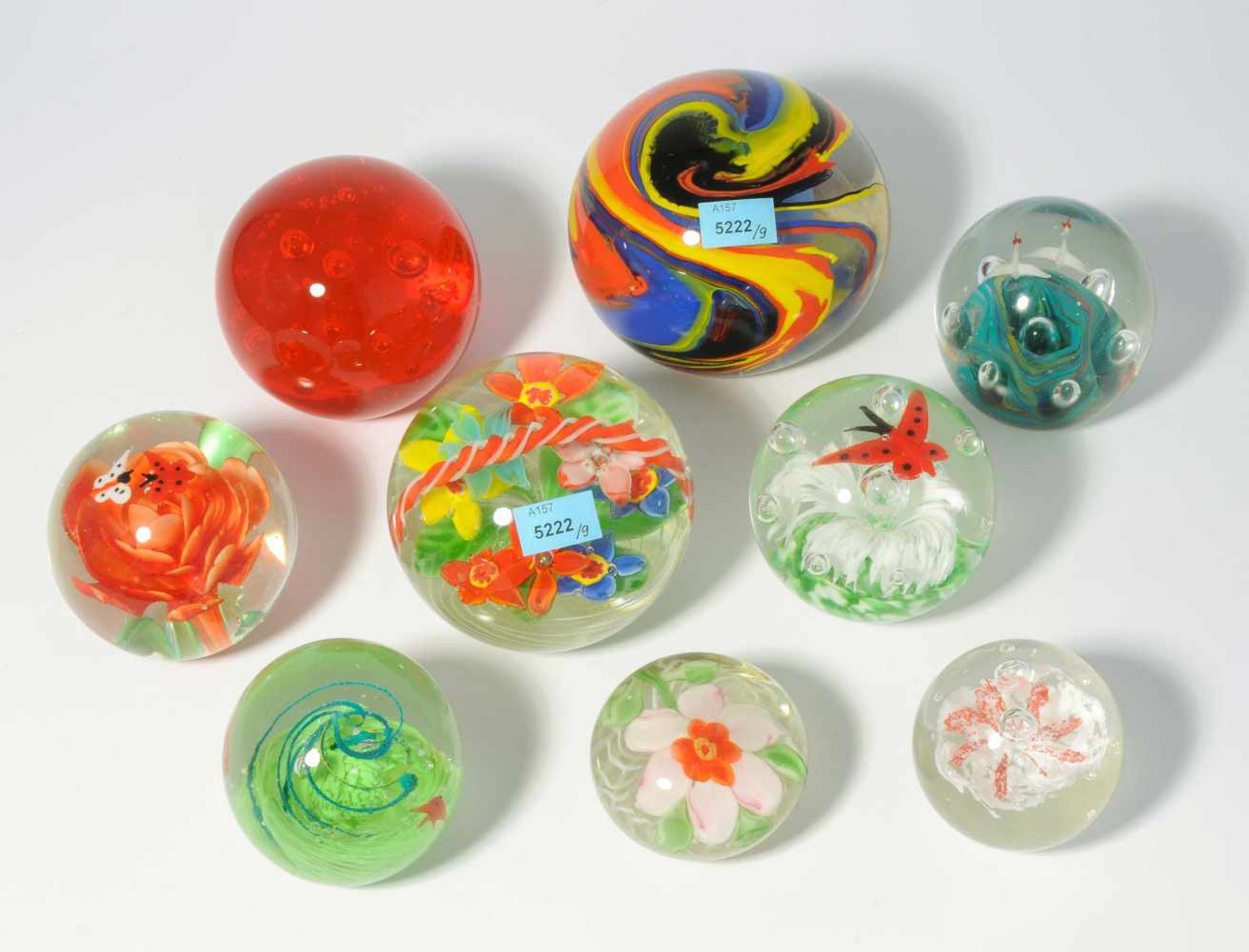 Murano, 9 Paperweights